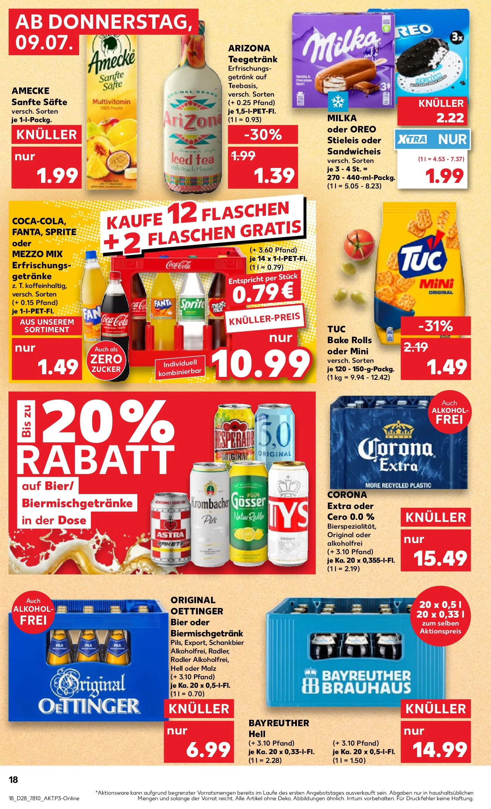 Prospekt Kaufland ab 06.07.2026 » Angebote Online zum Blättern | Seite: 27 | Produkte: Bayreuther hell, Sprite, Radler, Zucker