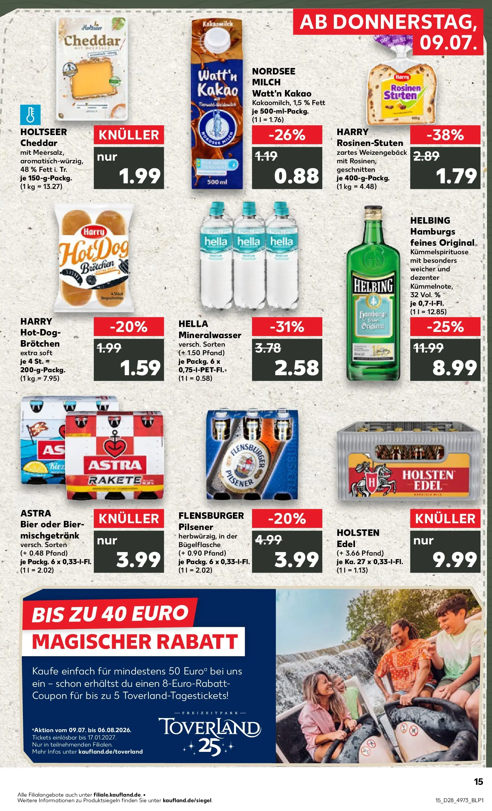 Prospekt Kaufland ab 06.07.2026 » Angebote Online zum Blättern | Seite: 24 | Produkte: Milch, Mineralwasser, Rosinen, Hella