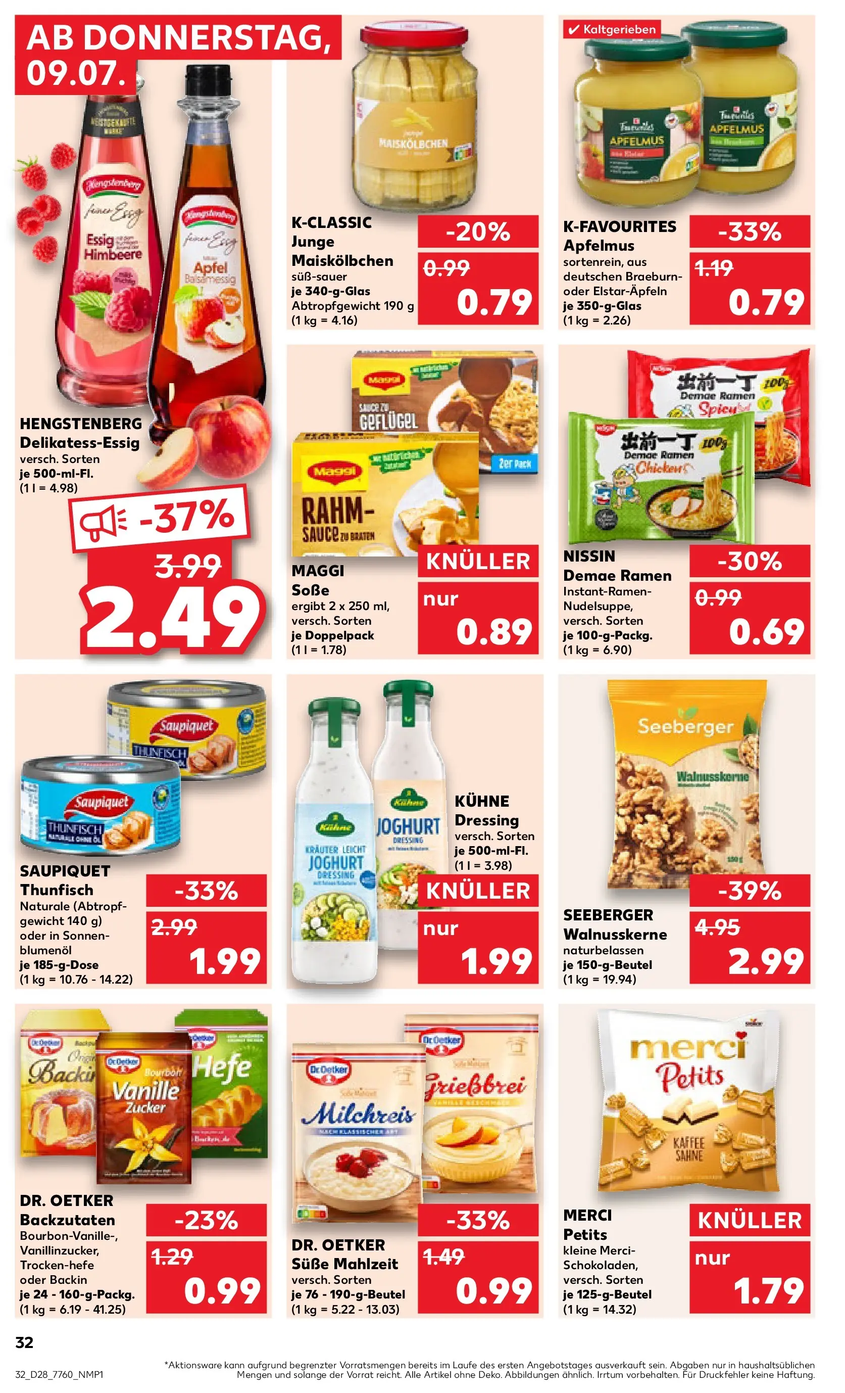 Prospekt Kaufland ab 06.07.2026 » Angebote Online zum Blättern | Seite: 41 | Produkte: Merci, Joghurt, Essig, Dressing