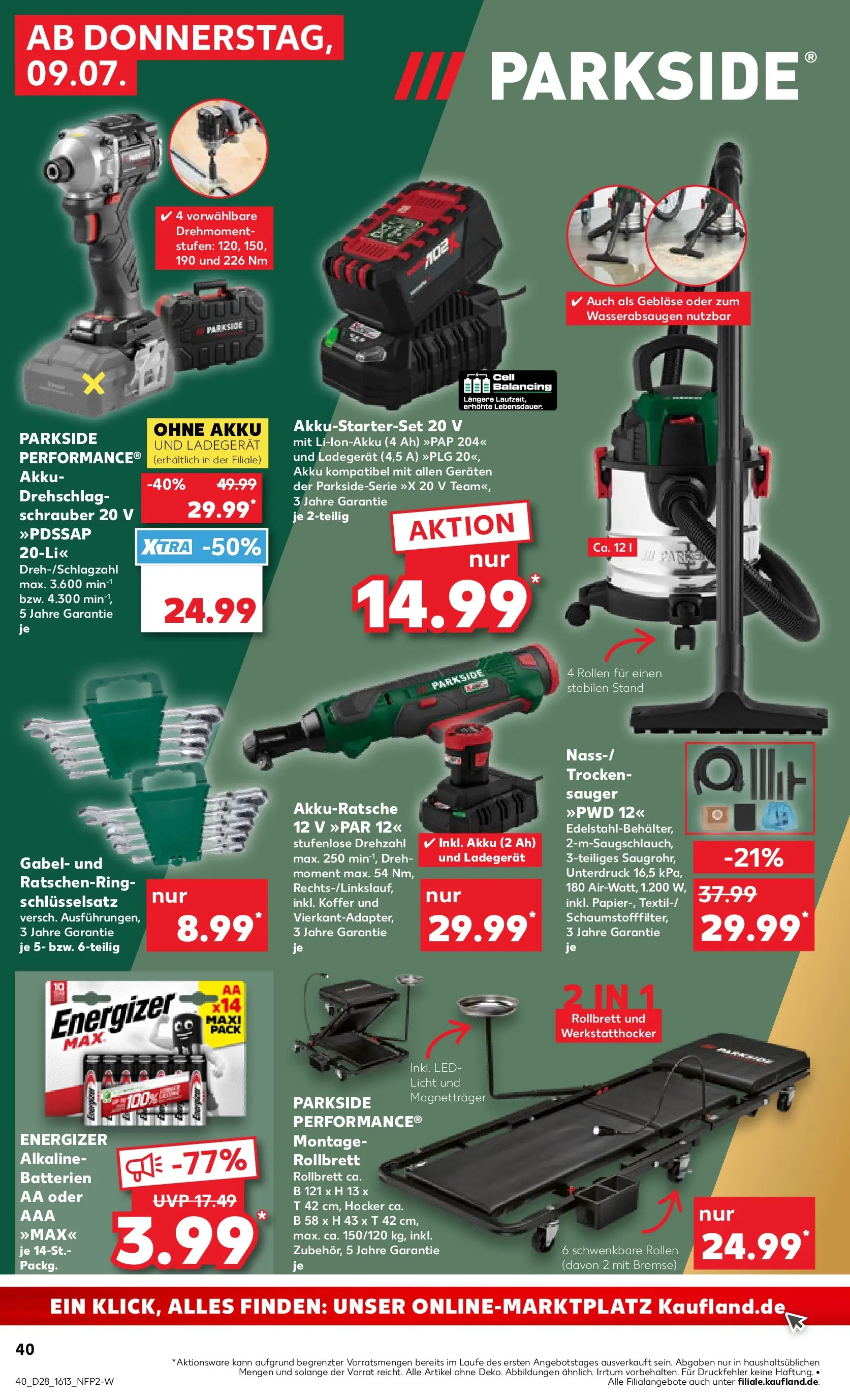 Prospekt Kaufland ab 06.07.2026 » Angebote Online zum Blättern | Seite: 49 | Produkte: Hocker, Batterien, Koffer, Ladegerät