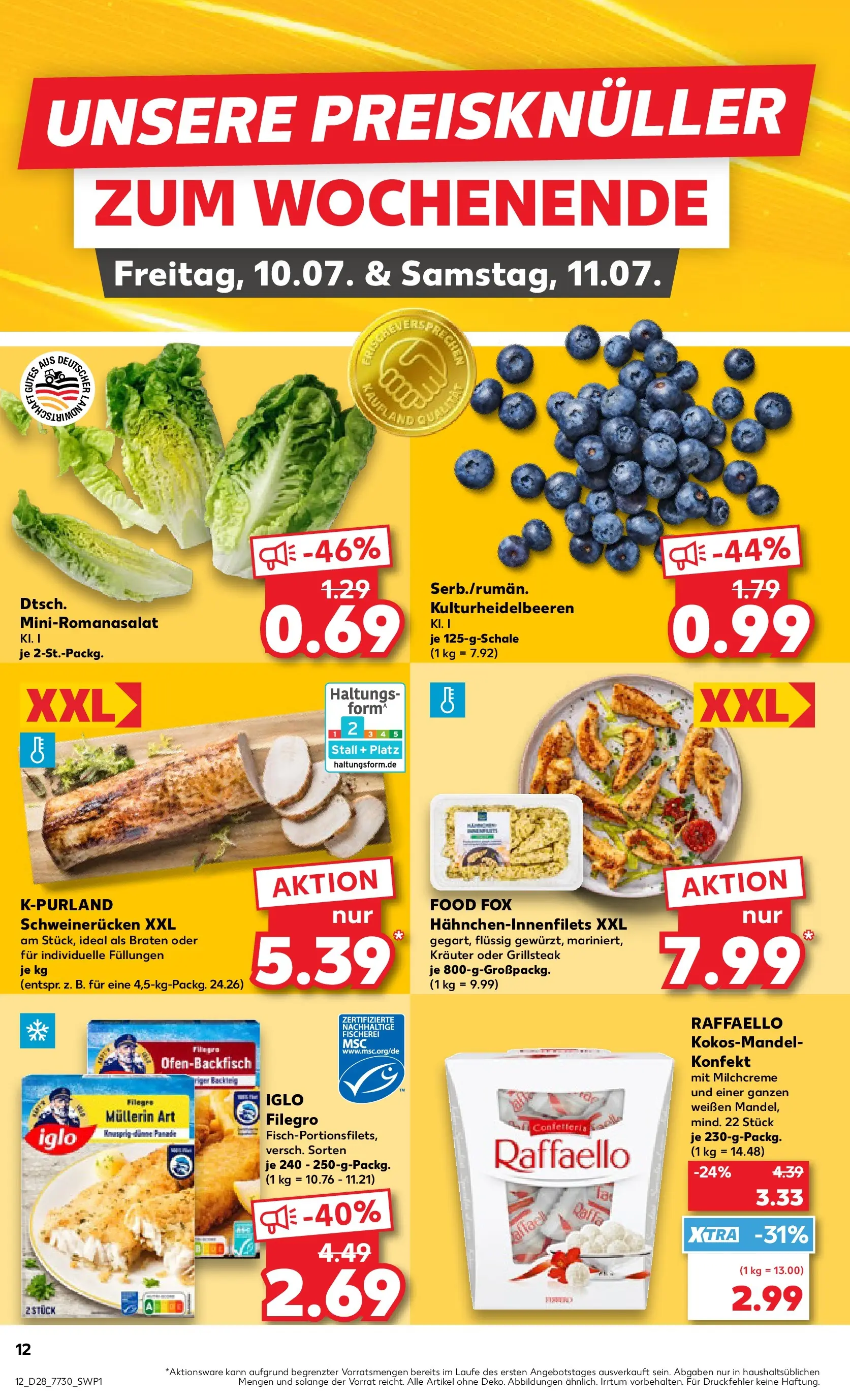Prospekt Kaufland ab 06.07.2026 » Angebote Online zum Blättern | Seite: 21 | Produkte: Raffaello, Iglo, Schweinerucken