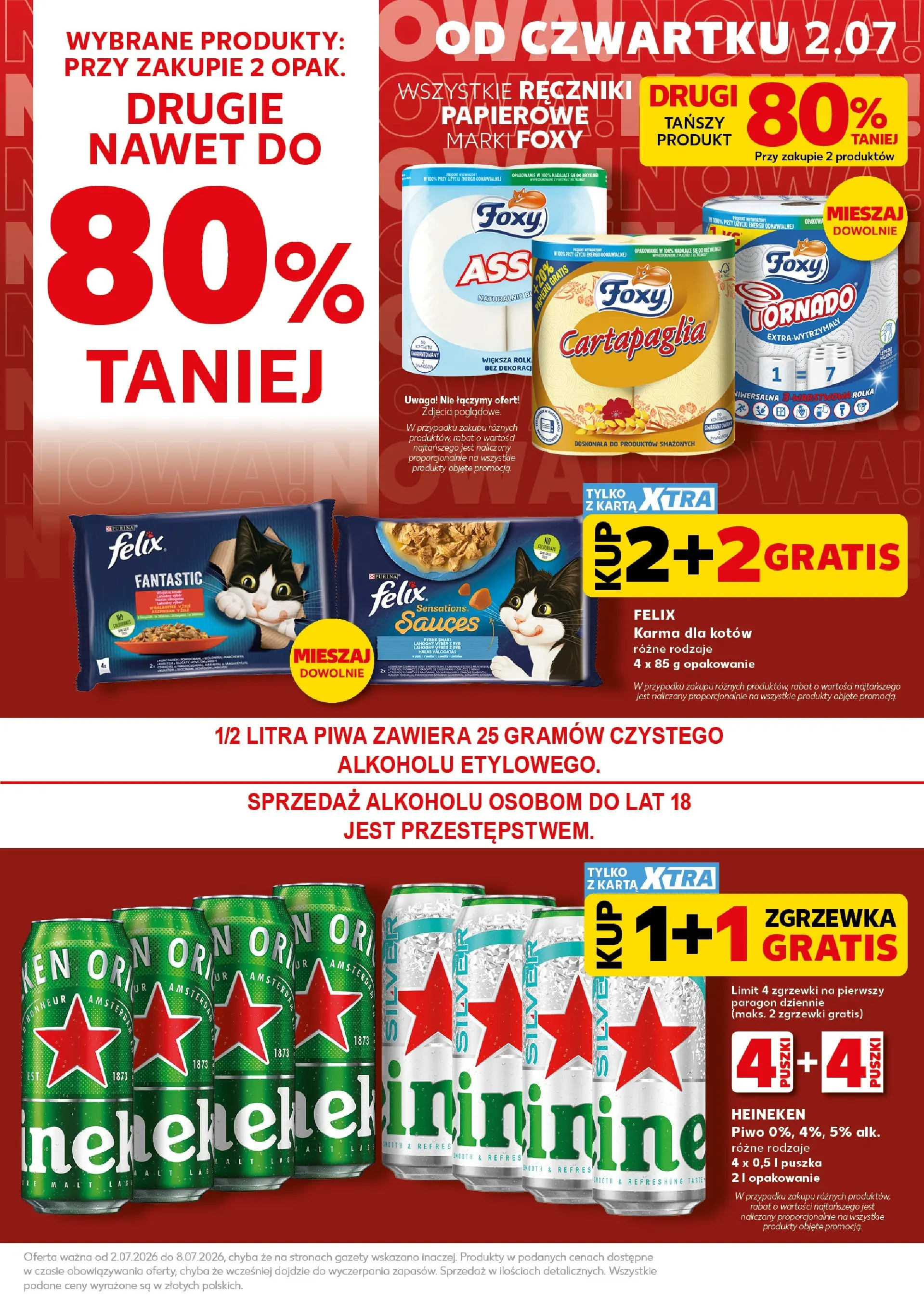 Kaufland gazetka - Super Sobota od 04.07.2026 - od jutra PDF | Strona: 5 | Produkty: Karta, Karma dla kotów, Piwo, Heineken