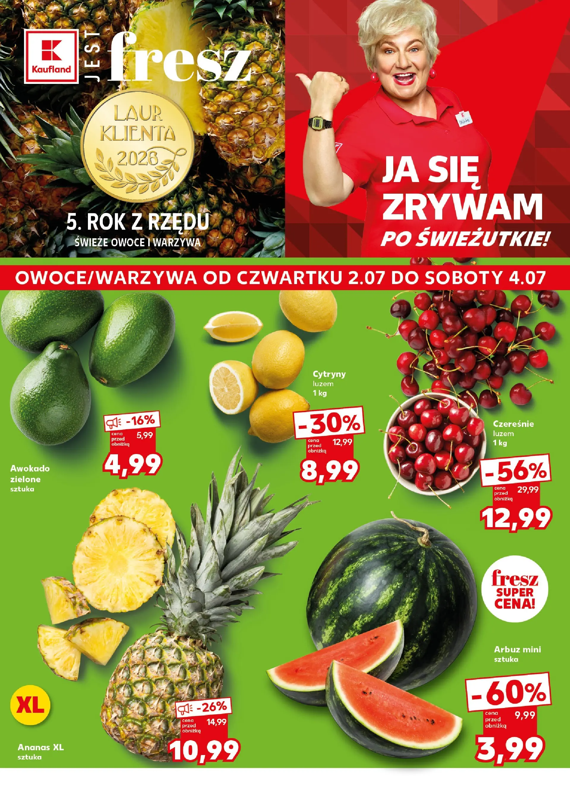 Kaufland gazetka - Super Sobota od 04.07.2026 - od jutra PDF | Strona: 6 | Produkty: Arbuz, Cytryny, Czereśnie, Owoce
