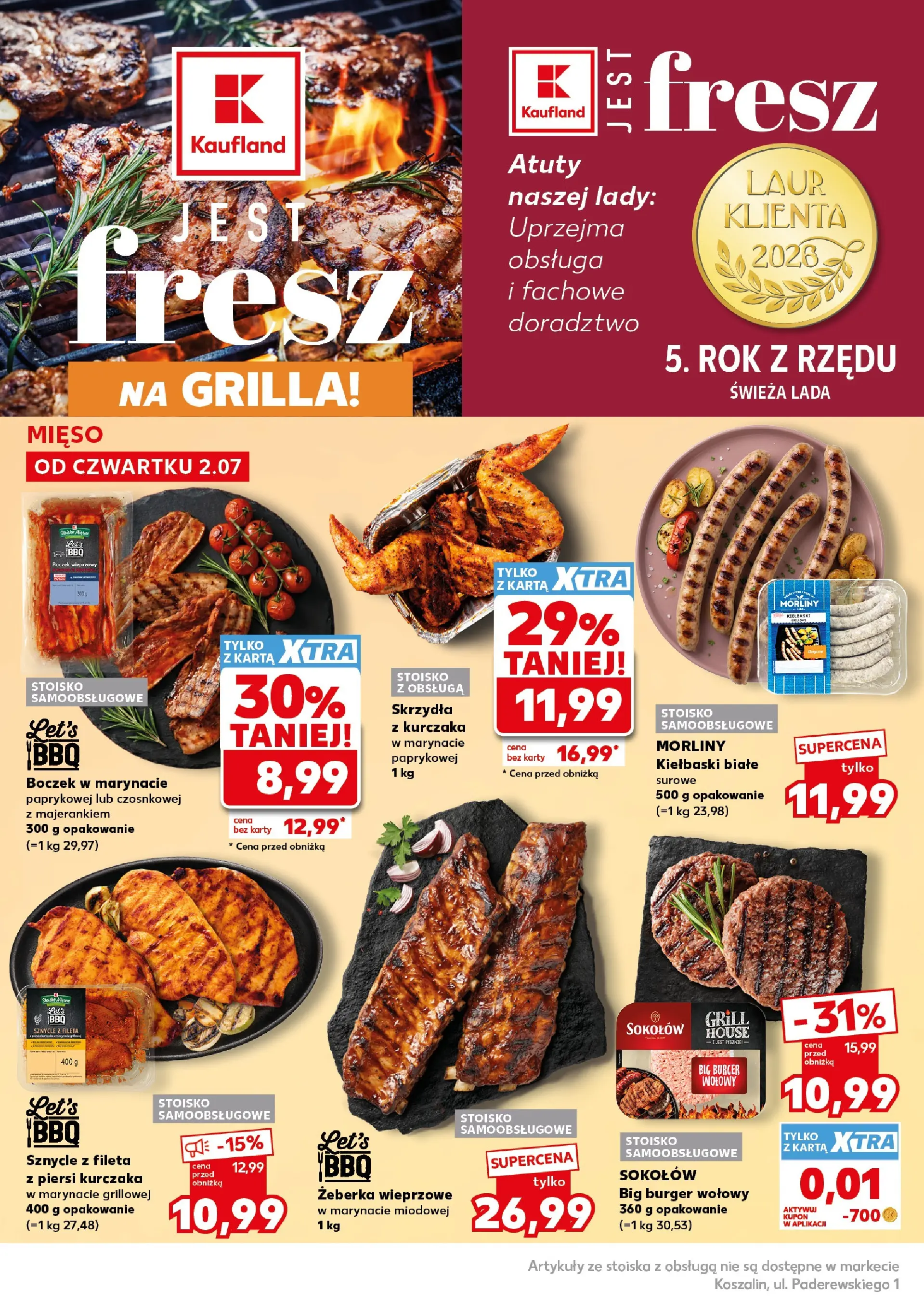 Kaufland gazetka - Super Sobota od 04.07.2026 - od jutra PDF | Strona: 12 | Produkty: Karta, Piersi, Mięso, Kiełbaski
