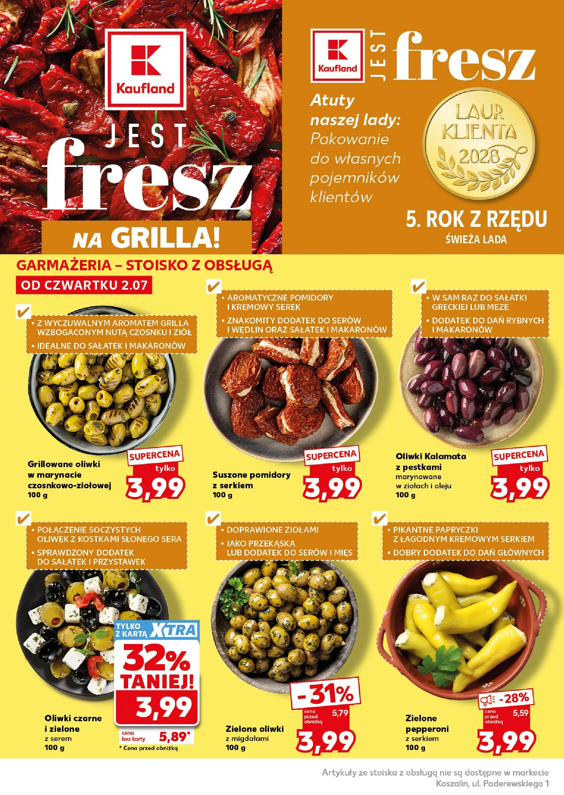 Kaufland gazetka - Super Sobota od 04.07.2026 - od jutra PDF | Strona: 14 | Produkty: Karta, Suszone pomidory, Pomidory, Oliwki czarne