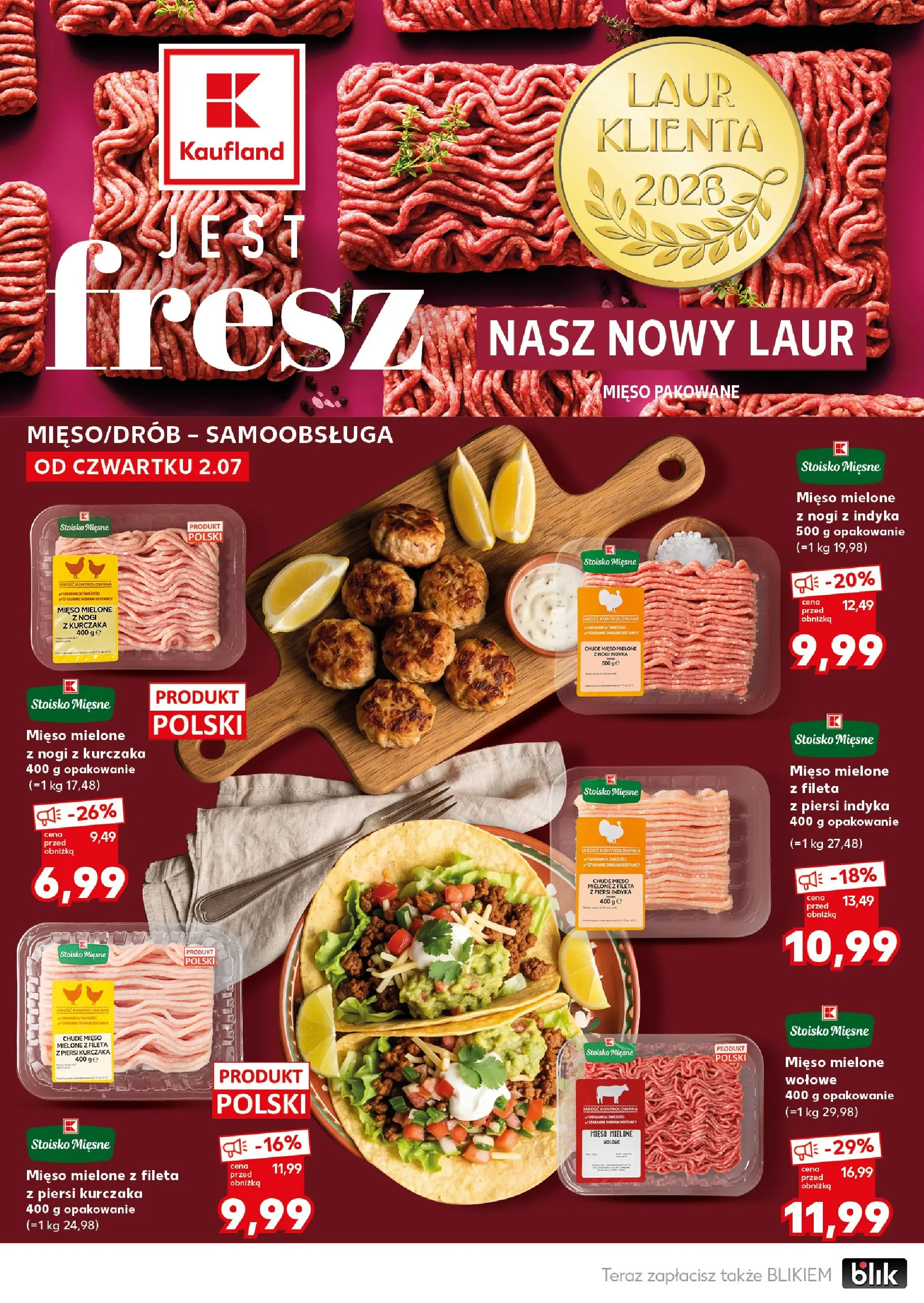 Kaufland gazetka - Super Sobota od 04.07.2026 - od jutra PDF | Strona: 16 | Produkty: Piersi, Mięso, Mięso mielone wołowe, Mięso mielone