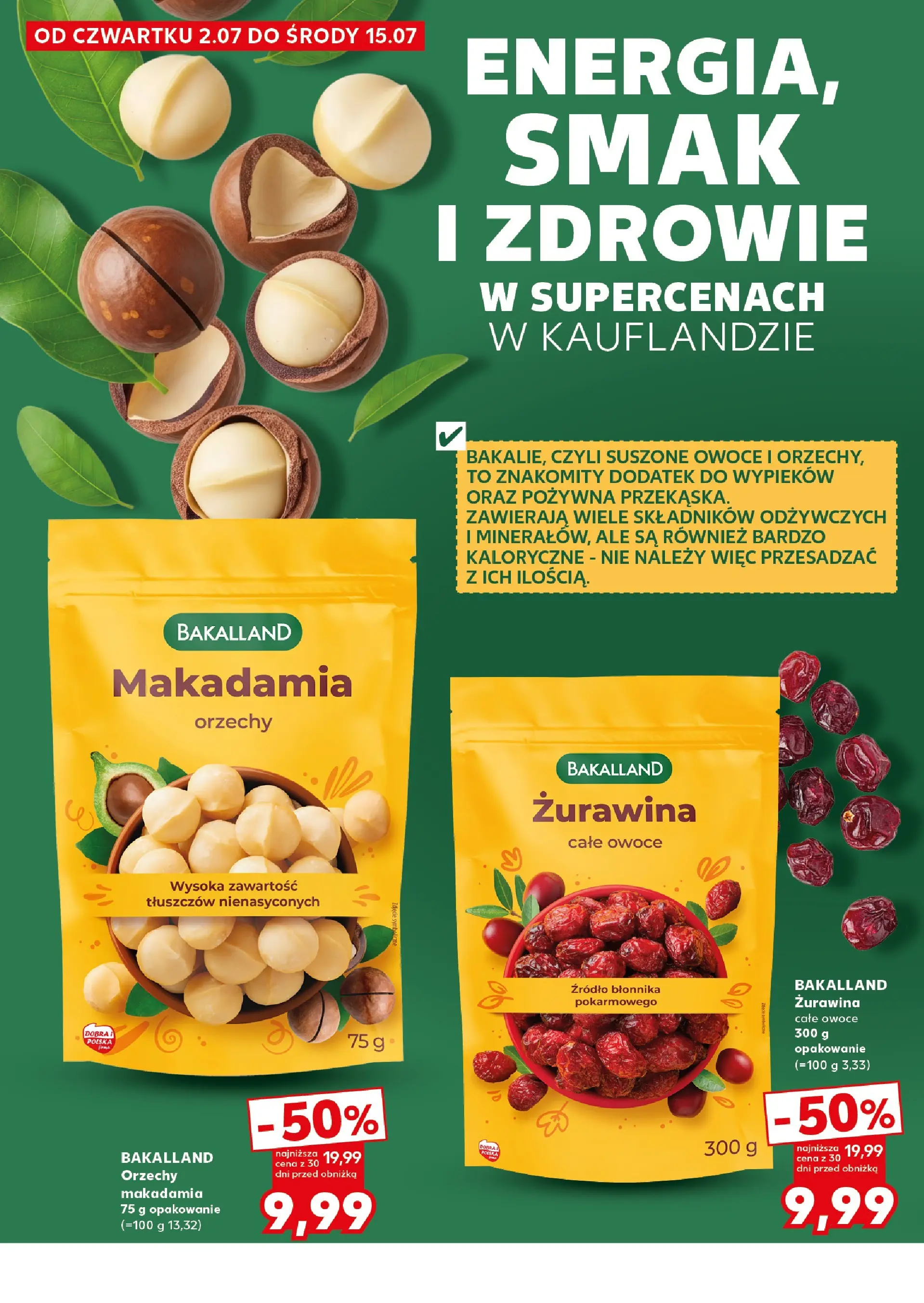 Kaufland gazetka - Super Sobota od 04.07.2026 - od jutra PDF | Strona: 20 | Produkty: Żurawina, Orzechy, Owoce