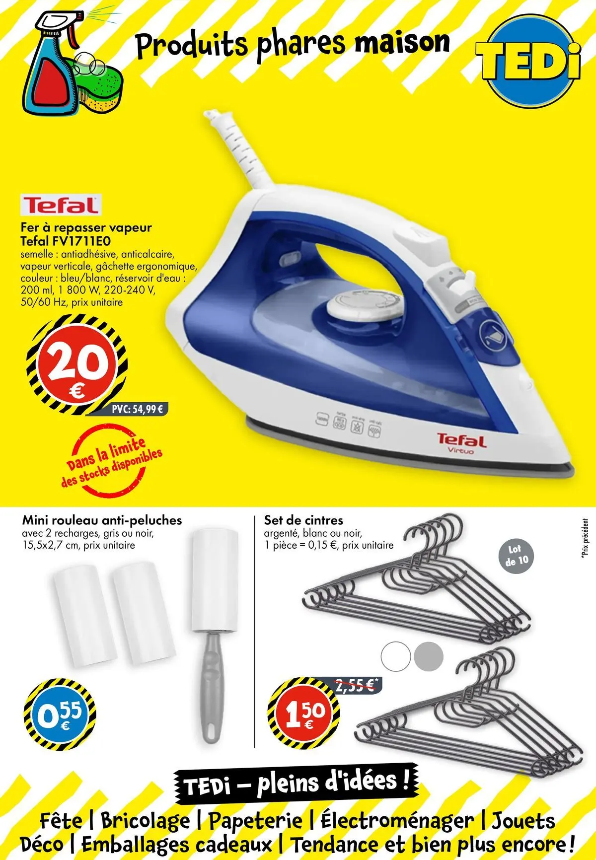 TEDi - TEDi - pleins d'idées à partir du 03/07/2026 - promo en ligne | Page: 7 | Produits: Jouets, Réservoir d'eau, Rouleau, Tefal