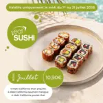 Eat Sushi Juillet Menu - au 31.07.2026