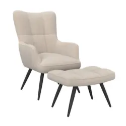 Ohrensessel Hanoi Webstoff beige, B: 71 cm