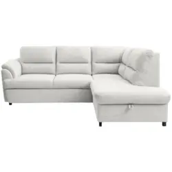 Ecksofa mit Schlaffunktion & Bettkasten Gusto Ecru