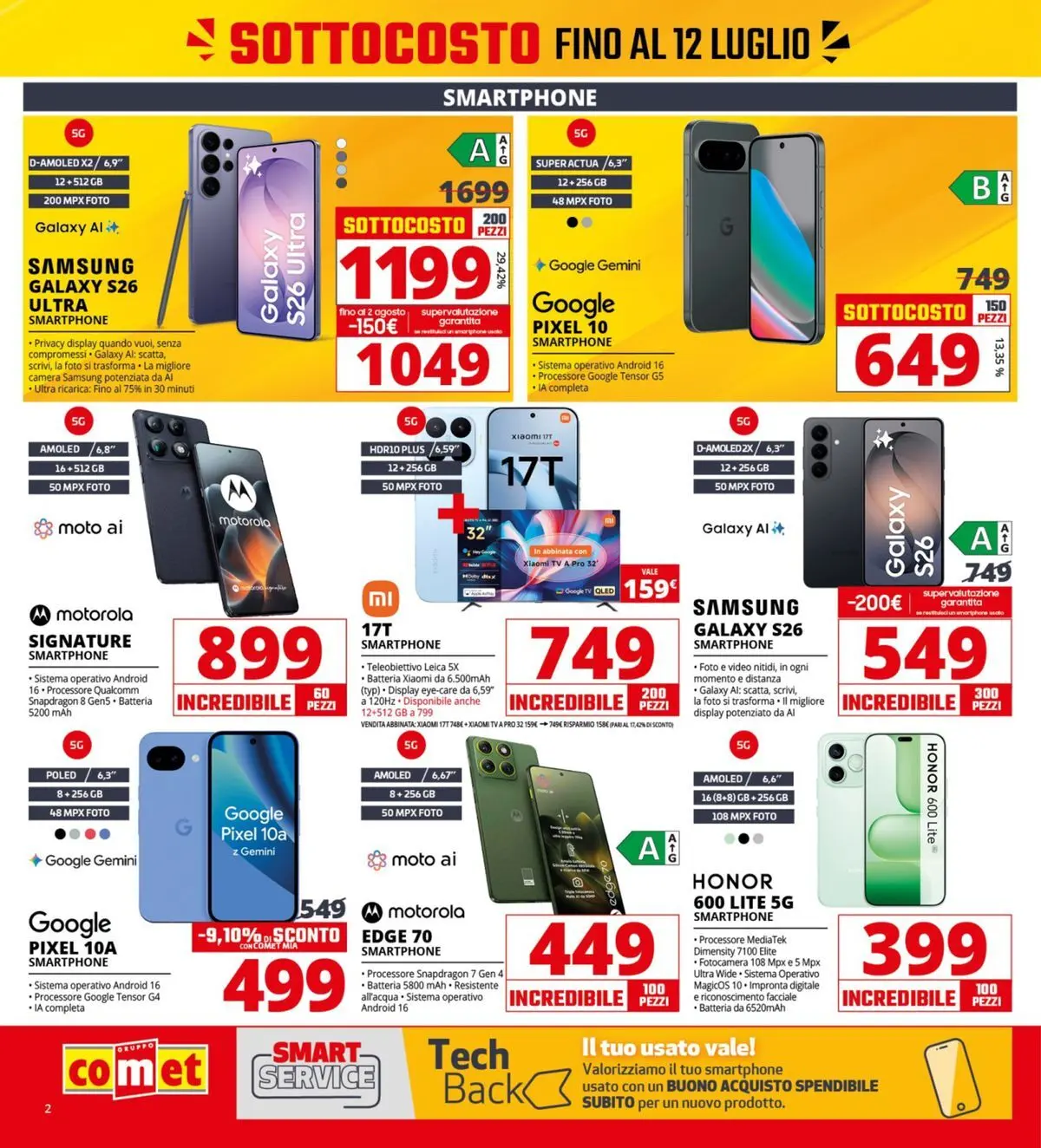 Nuovo Comet - Sottocosto dal 03/07/2026 > offerte anteprima 🛍️ | Pagina: 2 | Prodotti: Smartphone, Video, Batteria, Samsung