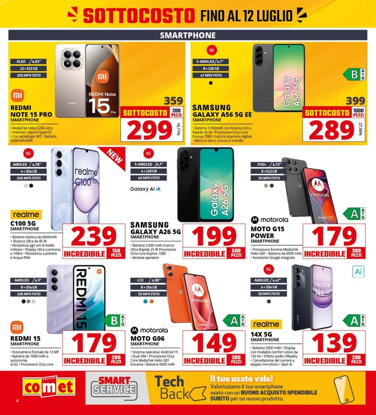 Nuovo Comet - Sottocosto dal 03/07/2026 > offerte anteprima 🛍️ | Pagina: 4 | Prodotti: Samsung Galaxy, Acqua, Smartphone, Samsung