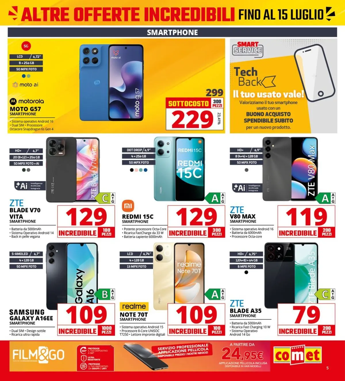 Nuovo Comet - Sottocosto dal 03/07/2026 > offerte anteprima 🛍️ | Pagina: 5 | Prodotti: Smartphone, Pellicola, Batteria, Samsung