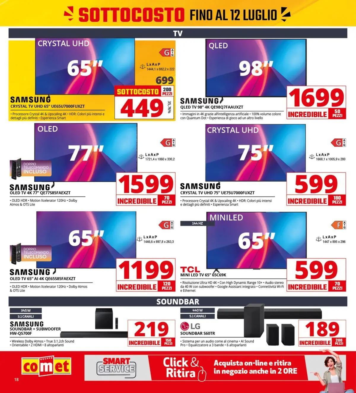 Nuovo Comet - Sottocosto dal 03/07/2026 > offerte anteprima 🛍️ | Pagina: 18 | Prodotti: Telecomando, TV, Audio, Gioco