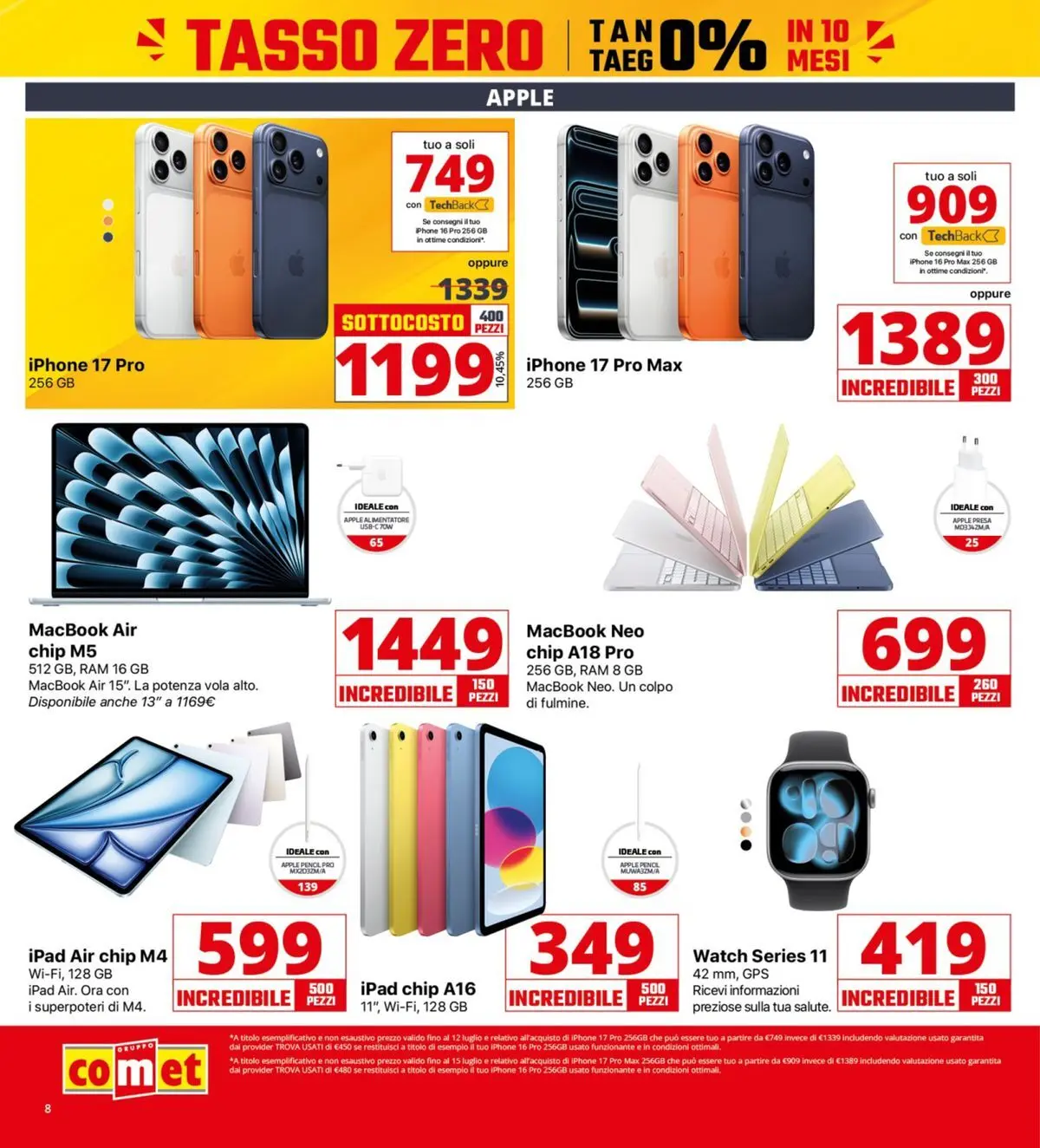 Nuovo Comet - Sottocosto dal 03/07/2026 > offerte anteprima 🛍️ | Pagina: 8 | Prodotti: Macbook air, Iphone, Ipad, Presa