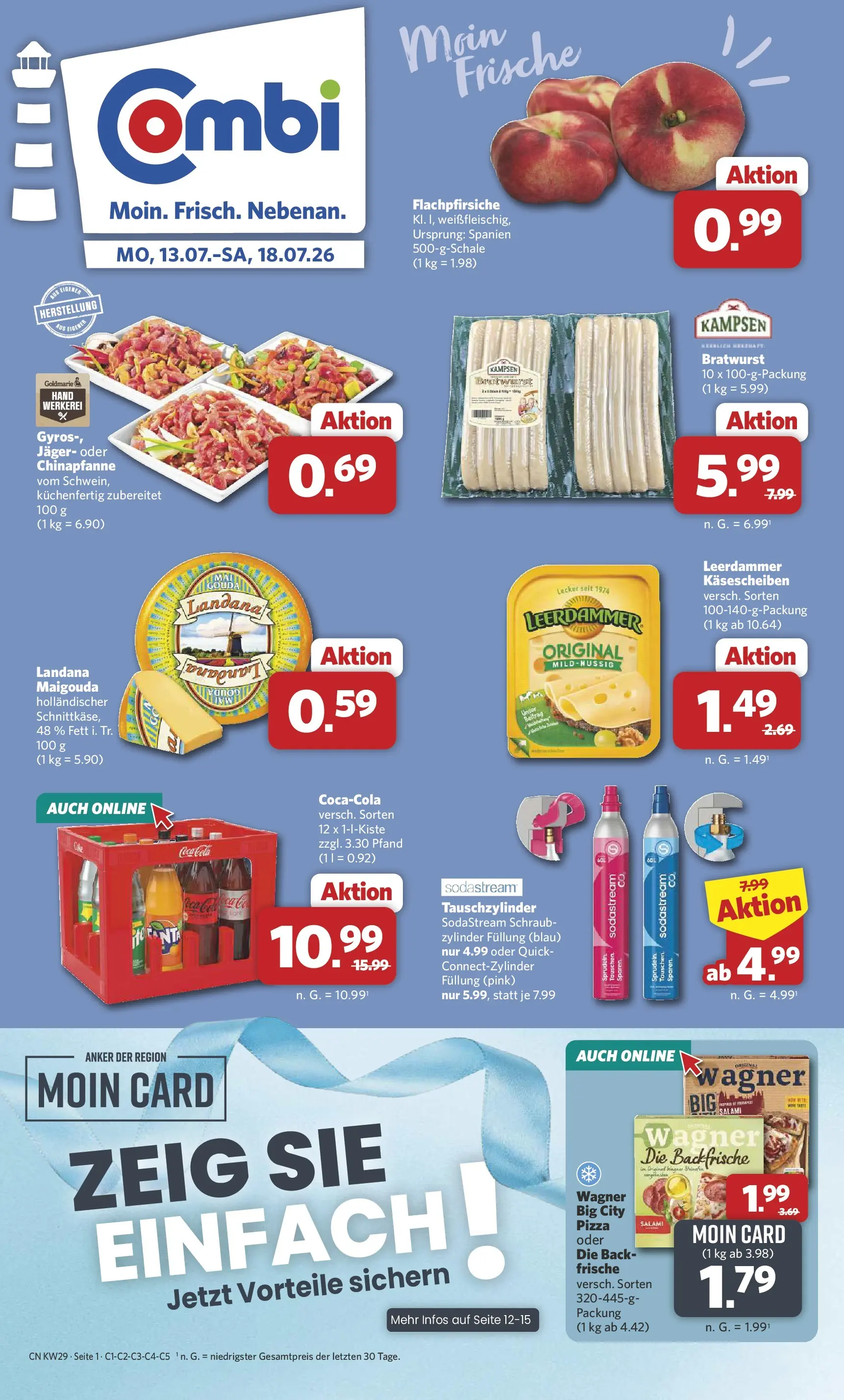 Combi Prospekt Twistringen (ab 13.07.2026) zum Blättern | Seite: 1 | Produkte: Coca cola, Gouda, Bratwurst, Gyros