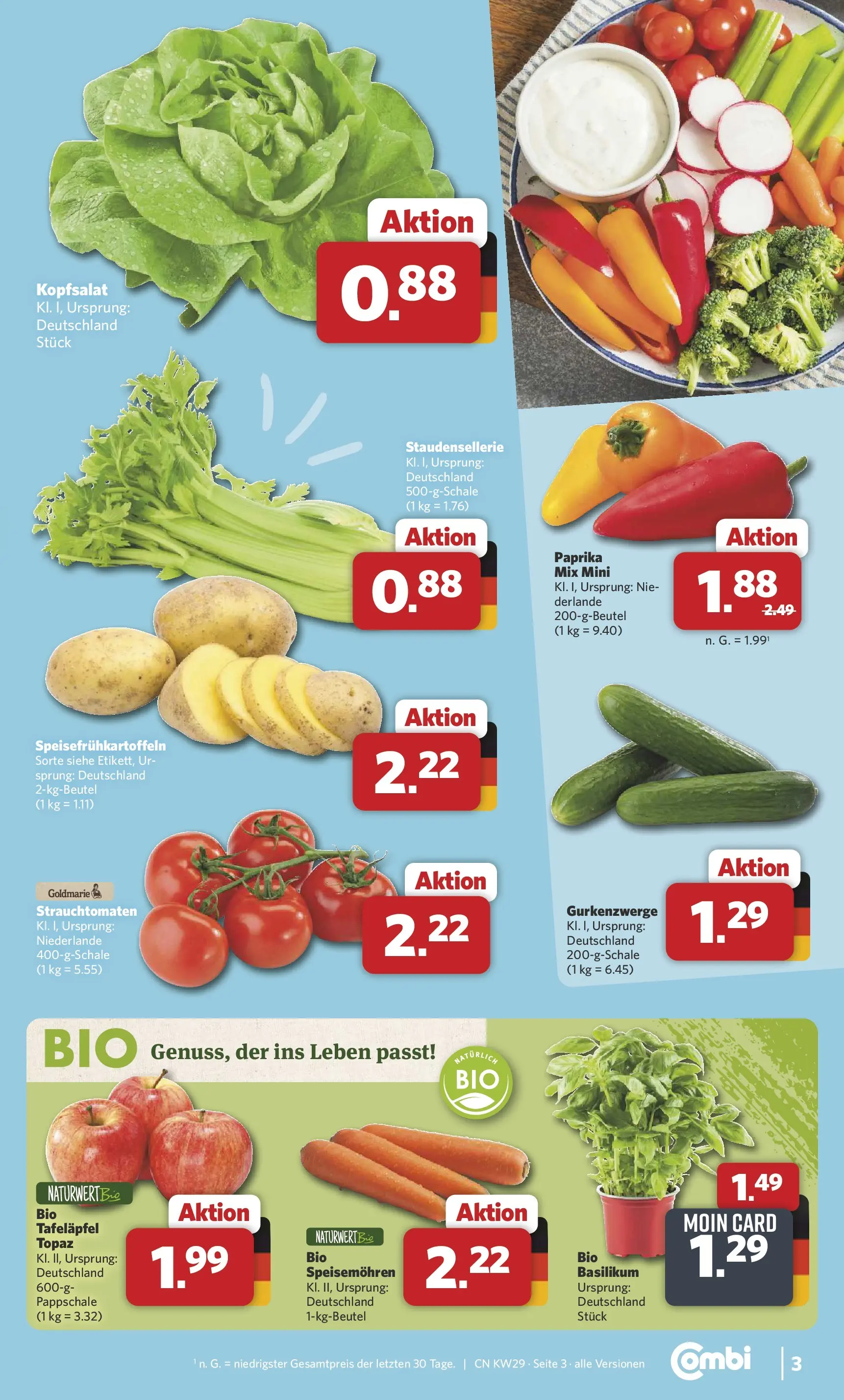 Combi Prospekt Celle (ab 13.07.2026) zum Blättern | Seite: 3 | Produkte: Paprika