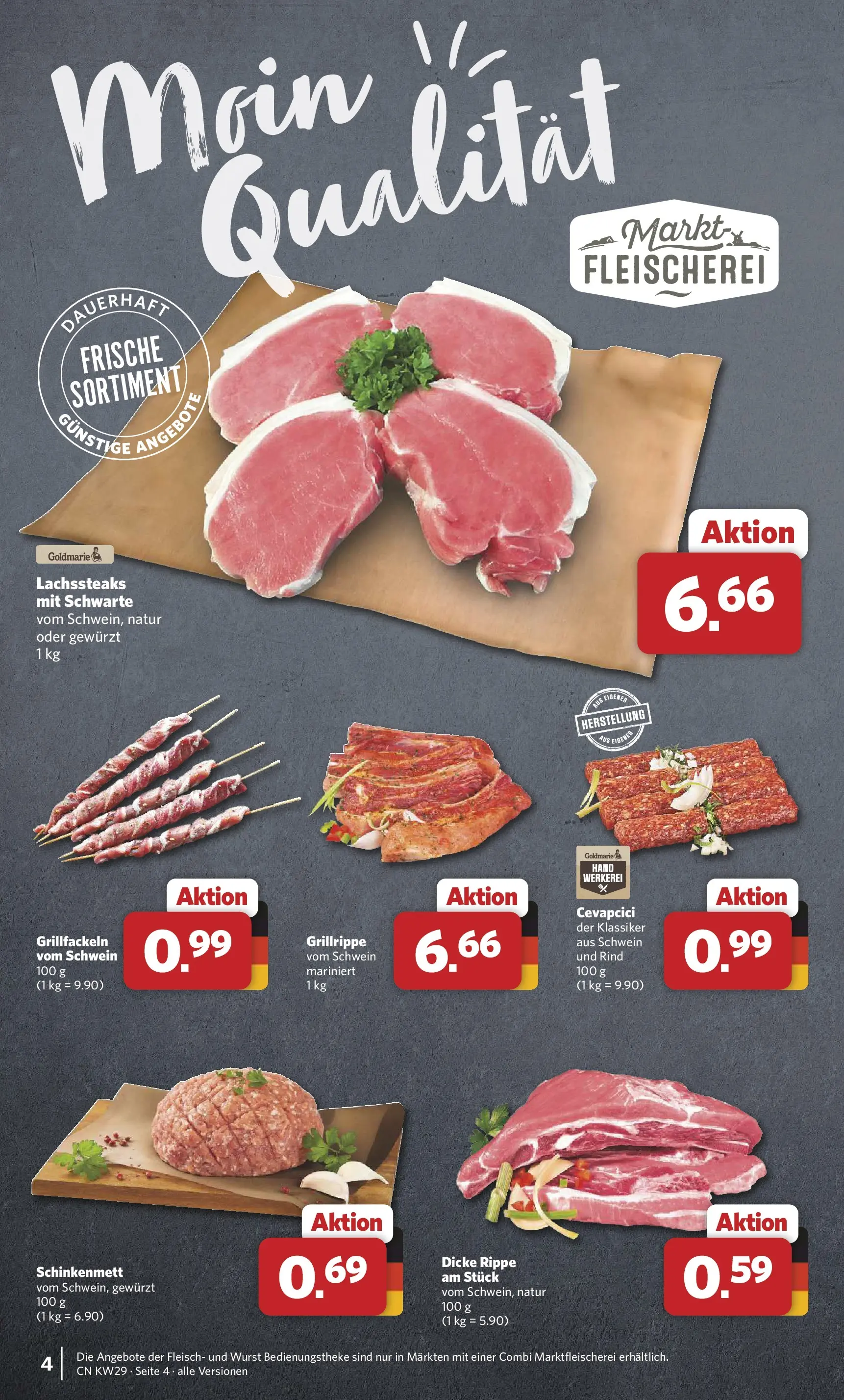 Combi Prospekt Celle (ab 13.07.2026) zum Blättern | Seite: 4 | Produkte: Cevapcici, Wurst, Fleisch