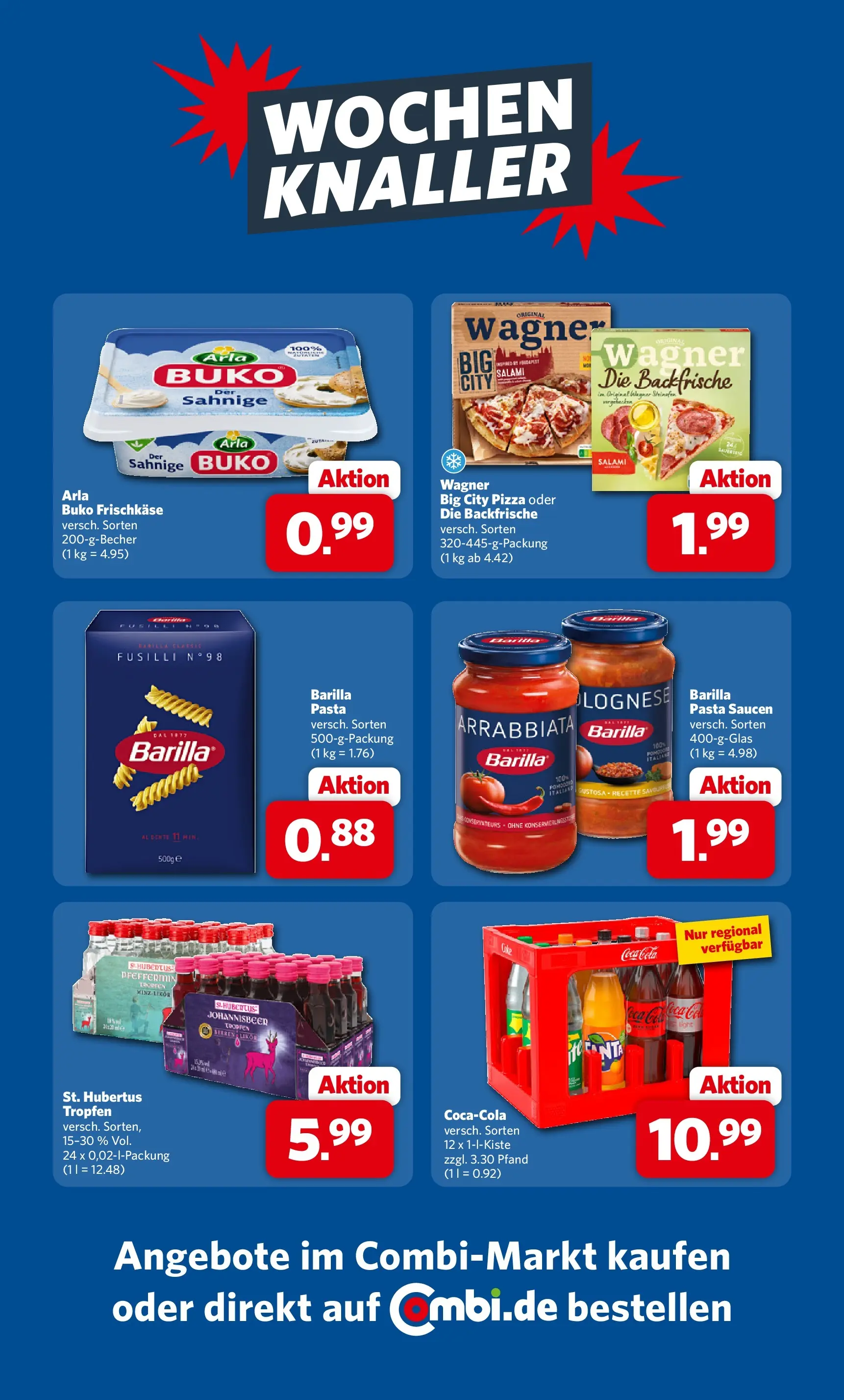 Combi Prospekt Celle (ab 13.07.2026) zum Blättern | Seite: 32 | Produkte: Coca cola, Arla buko, Salami, Frischkase