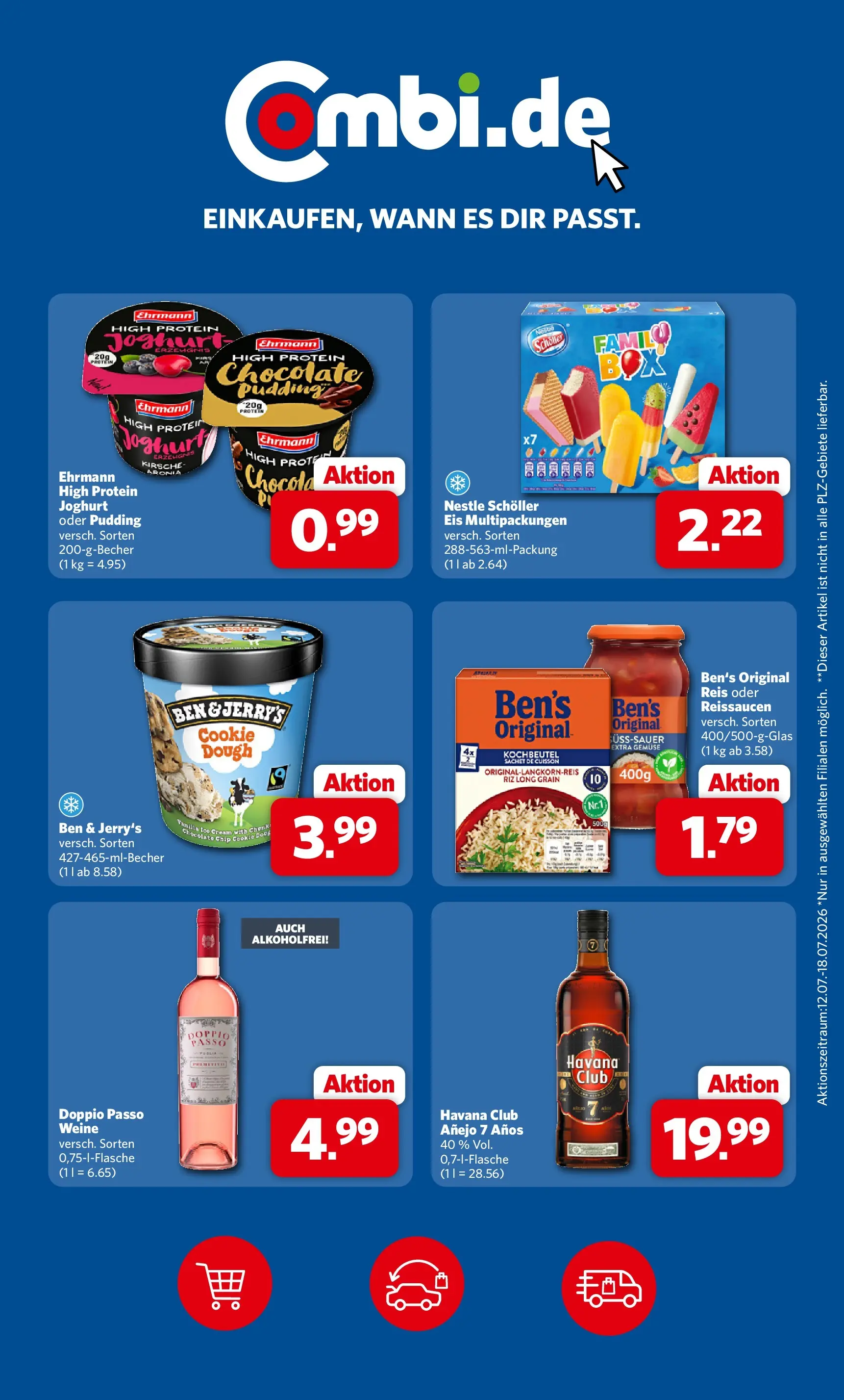 Combi Prospekt Celle (ab 13.07.2026) zum Blättern | Seite: 33 | Produkte: Havana club, Pudding, Ben & Jerry's, Doppio Passo