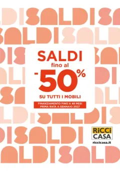 Anteprima del volantino Offerte volantino Ricci Casa valido a partire dal 05/07/2026