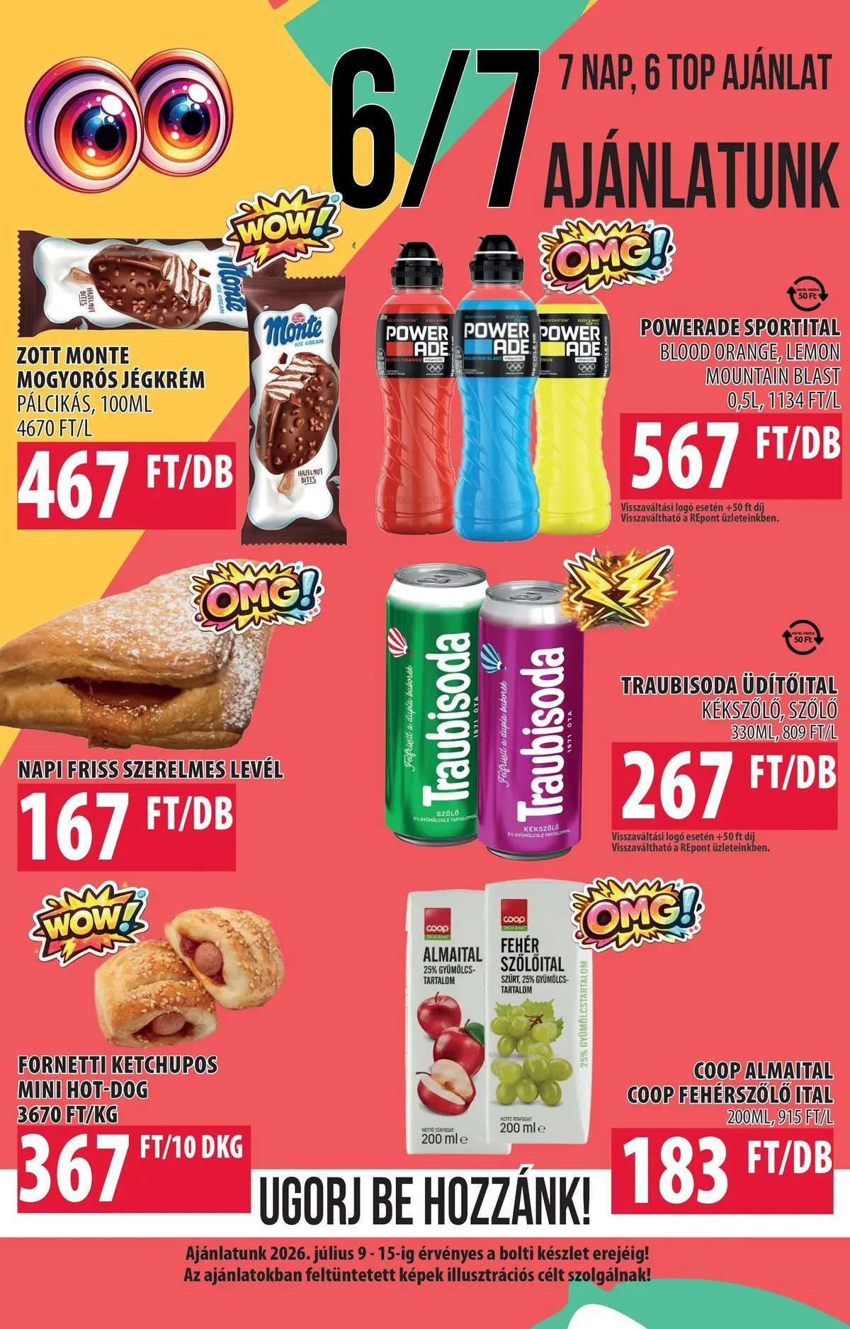 COOP Szolnok akciós újság Székesfehérvár - 2026.07.05. -tól/töl > akció, lapozható szórólap 🛍️ | Oldal: 6 | Termékek: Szőlő, Gyümölcs, Jégkrém