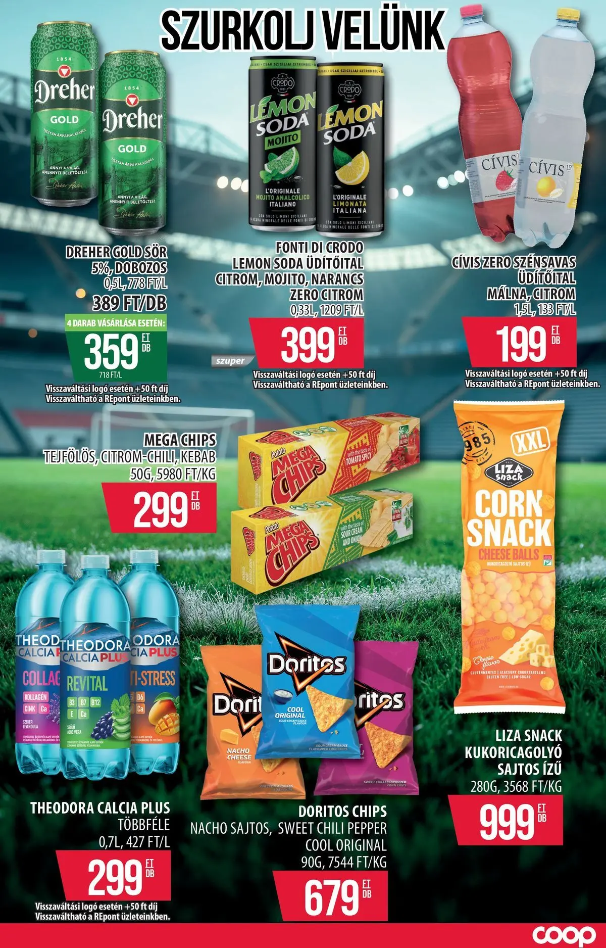 COOP Szolnok akciós újság Székesfehérvár - 2026.07.05. -tól/töl > akció, lapozható szórólap 🛍️ | Oldal: 14 | Termékek: Chili, Chips, Sör, Citrom