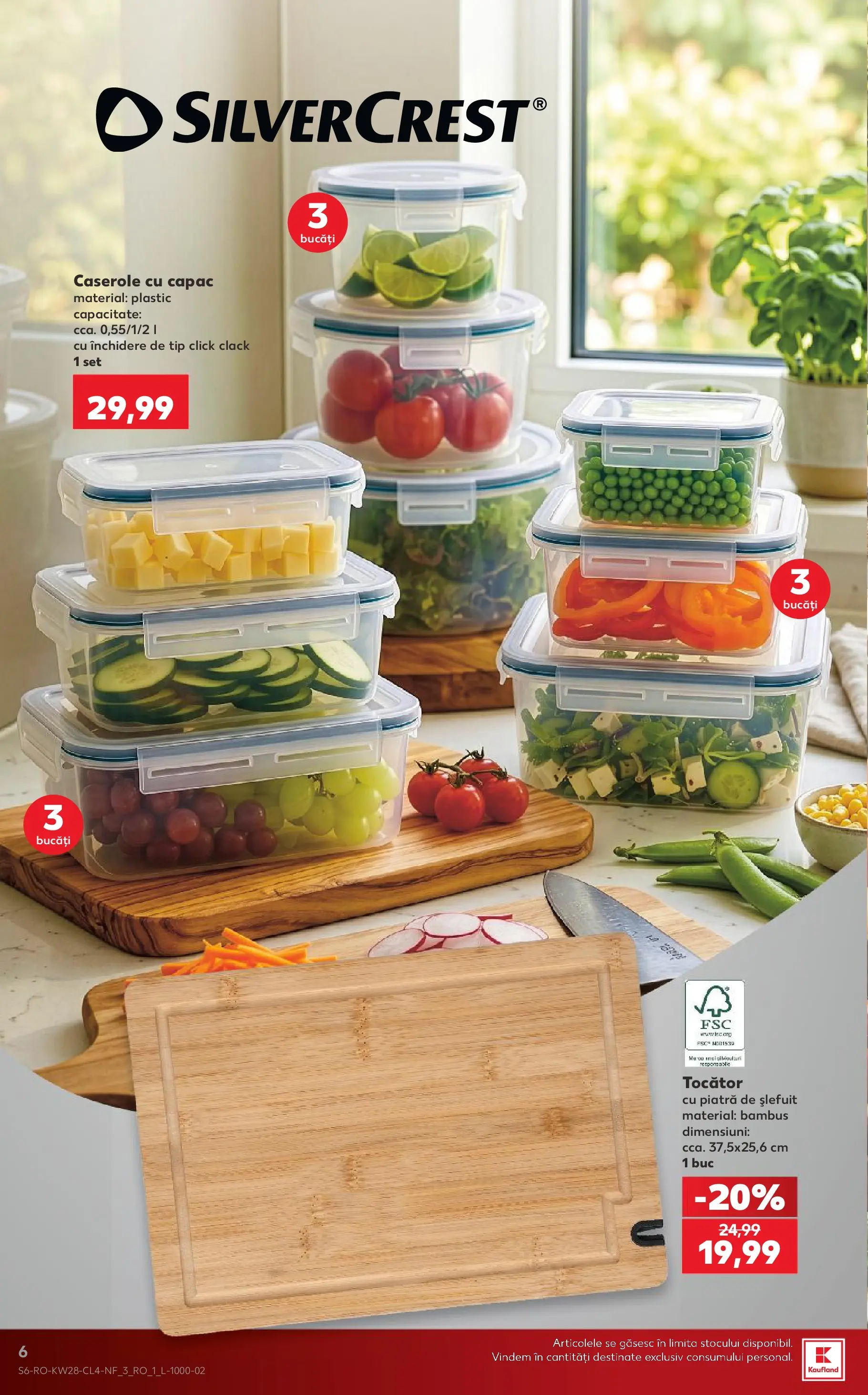 Kaufland Comarnic 07.07.2026 - Revista si Oferta | Pagină: 6 | Produse: Caserole, Tocător