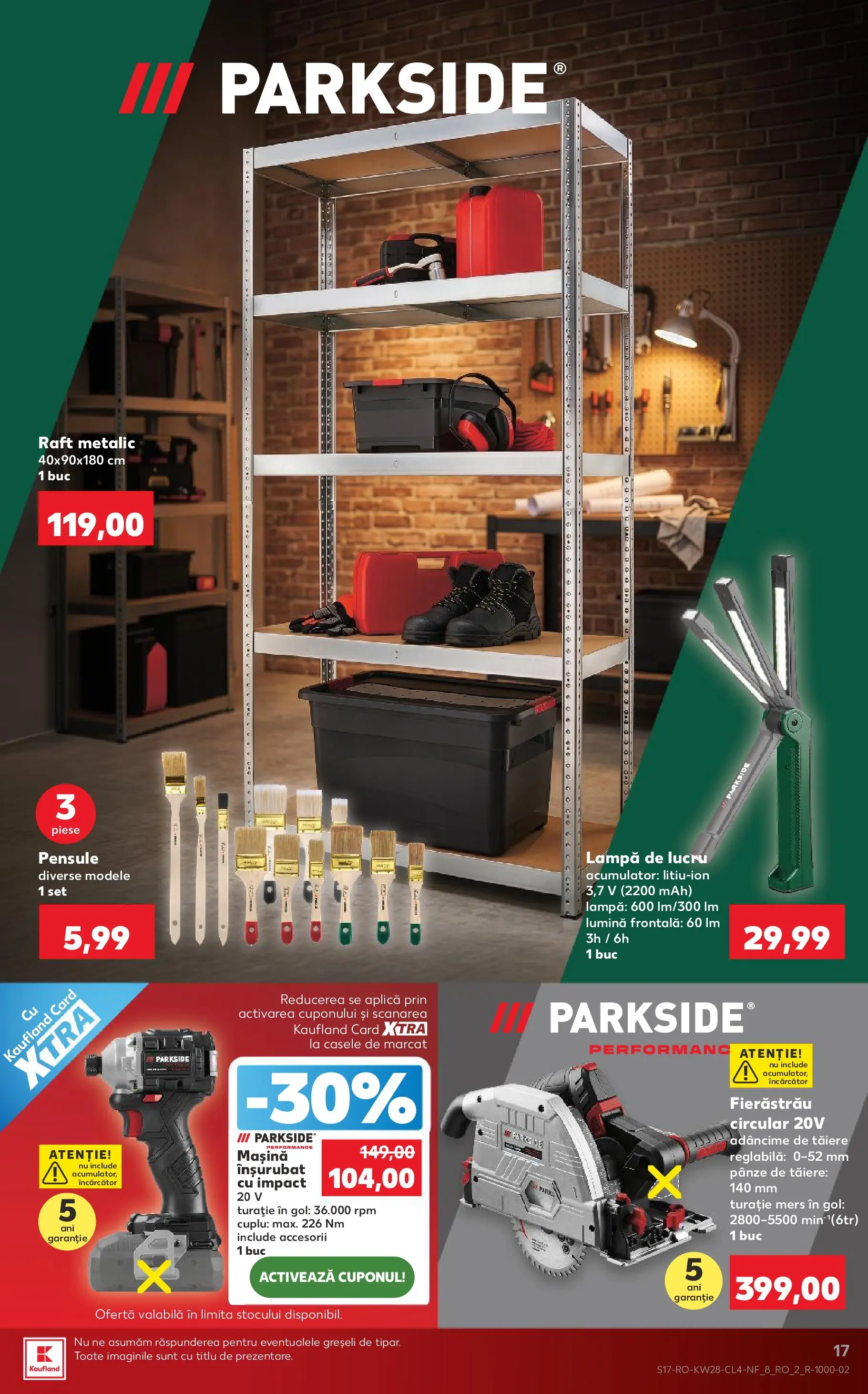 Kaufland Comarnic 07.07.2026 - Revista si Oferta | Pagină: 17 | Produse: Tavuk suyu, Încărcător, Raft, Lampă