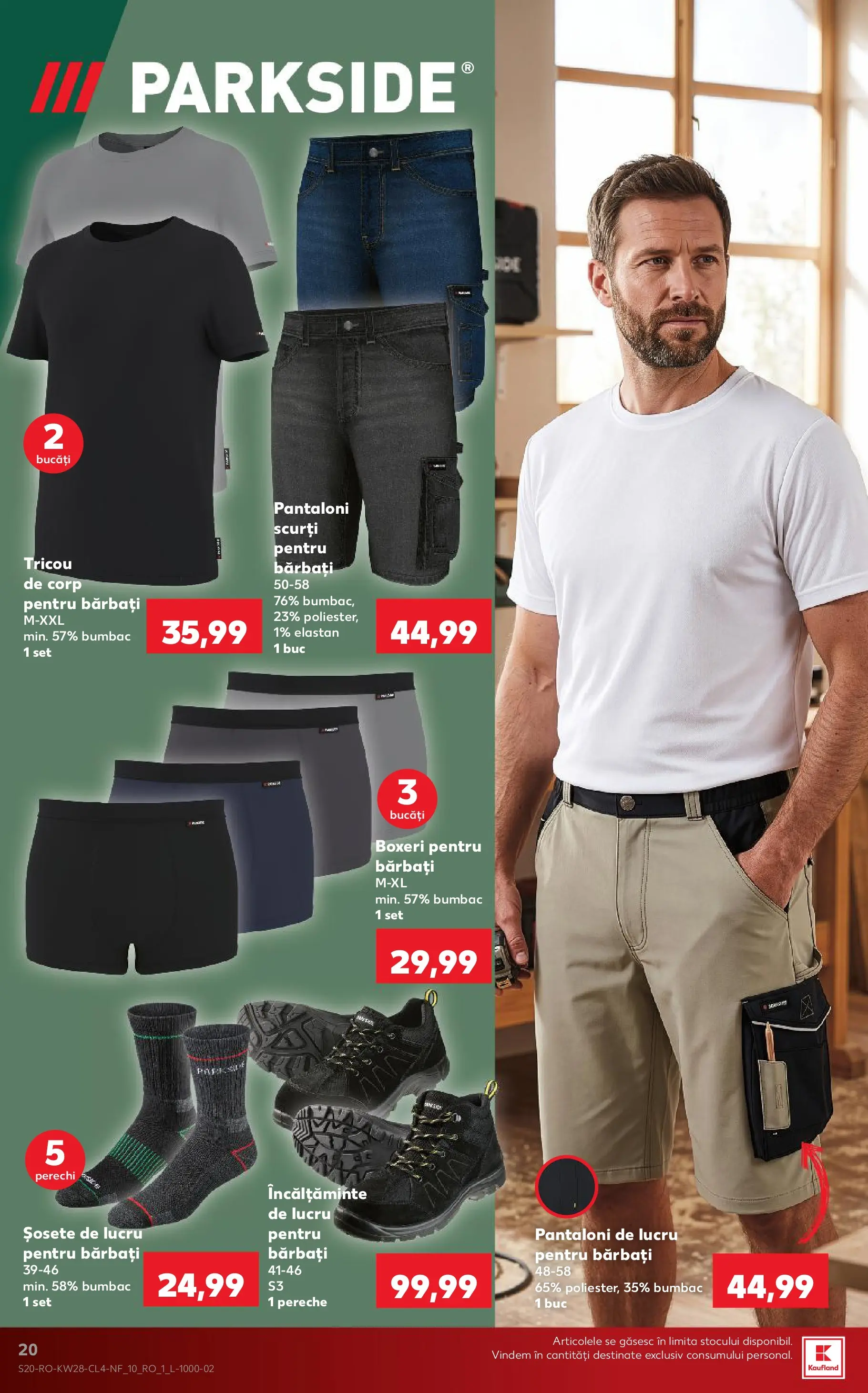 Kaufland Comarnic 07.07.2026 - Revista si Oferta | Pagină: 20 | Produse: Kestane, Bornoz takımı, Tricou, Pantaloni