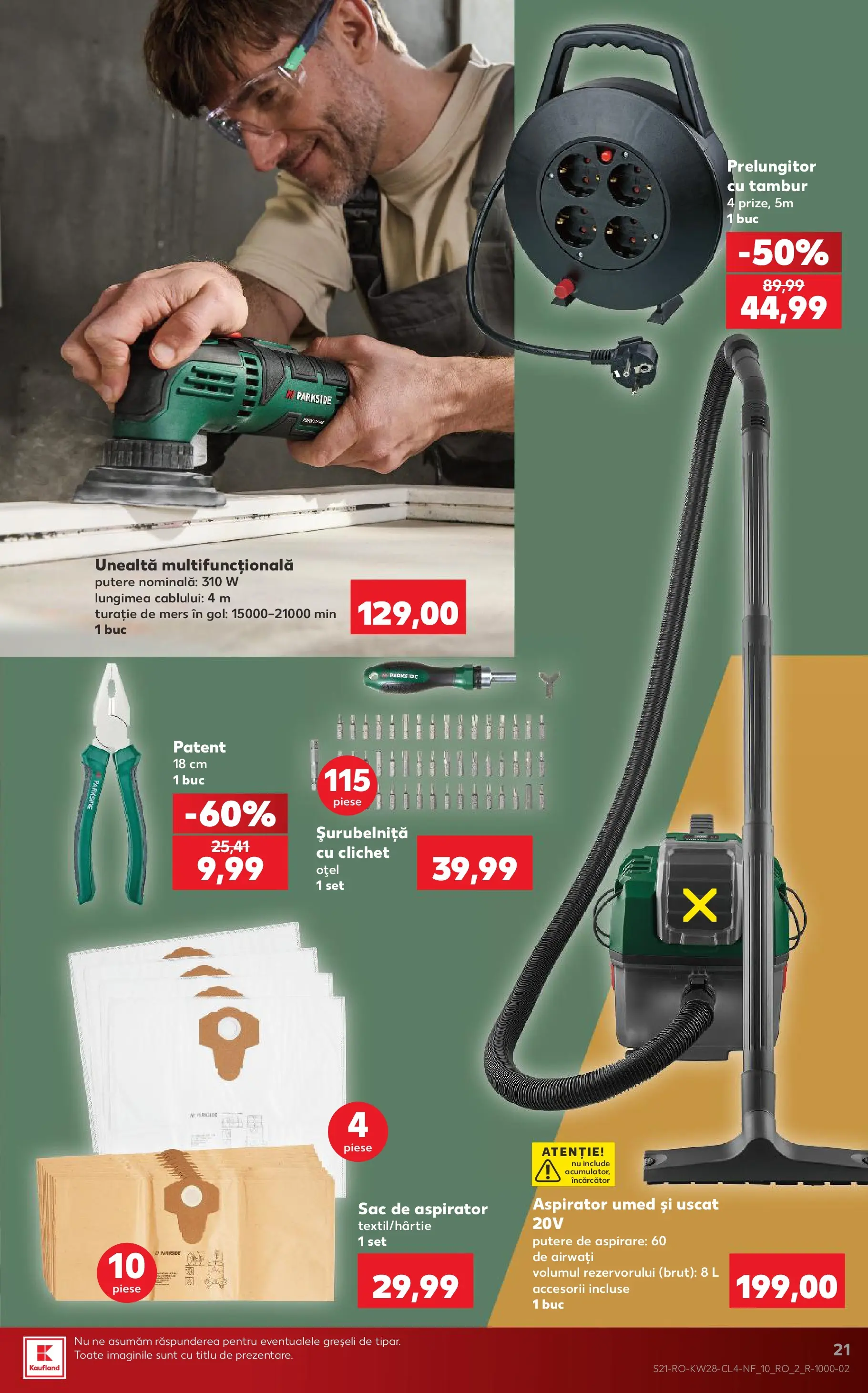 Kaufland Comarnic 07.07.2026 - Revista si Oferta | Pagină: 21 | Produse: Încărcător, Prelungitor, Aspirator