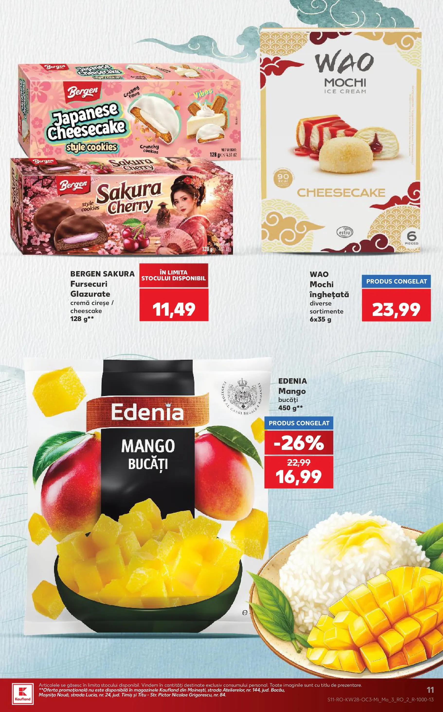 Kaufland Viseu de Sus 07.07.2026 - Revista si Oferta | Pagină: 11 | Produse: Delgeç, Cremă, Cireșe, Mango