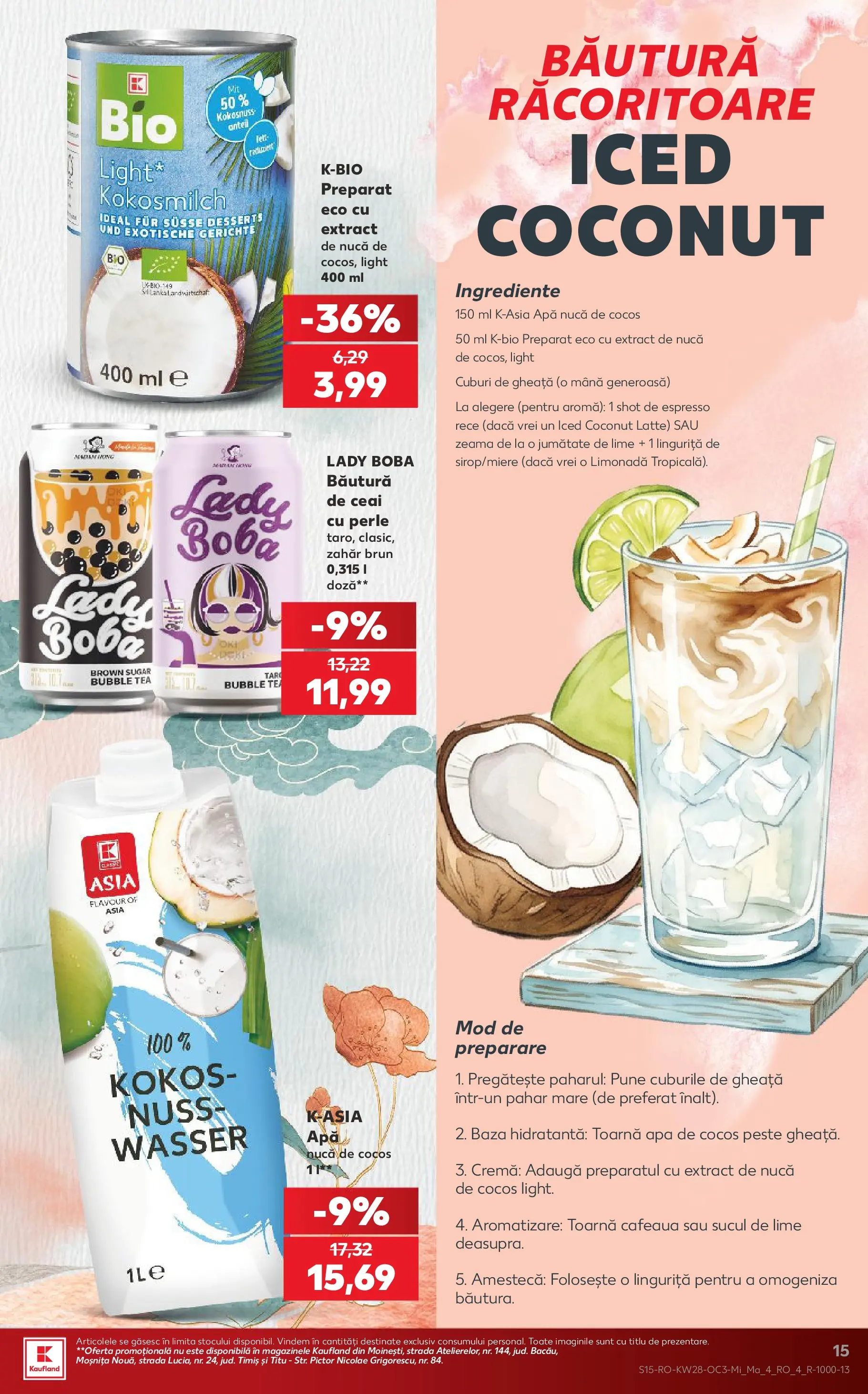 Kaufland Viseu de Sus 07.07.2026 - Revista si Oferta | Pagină: 15 | Produse: Lime, Sıcak su torbası, Cremă, Apă