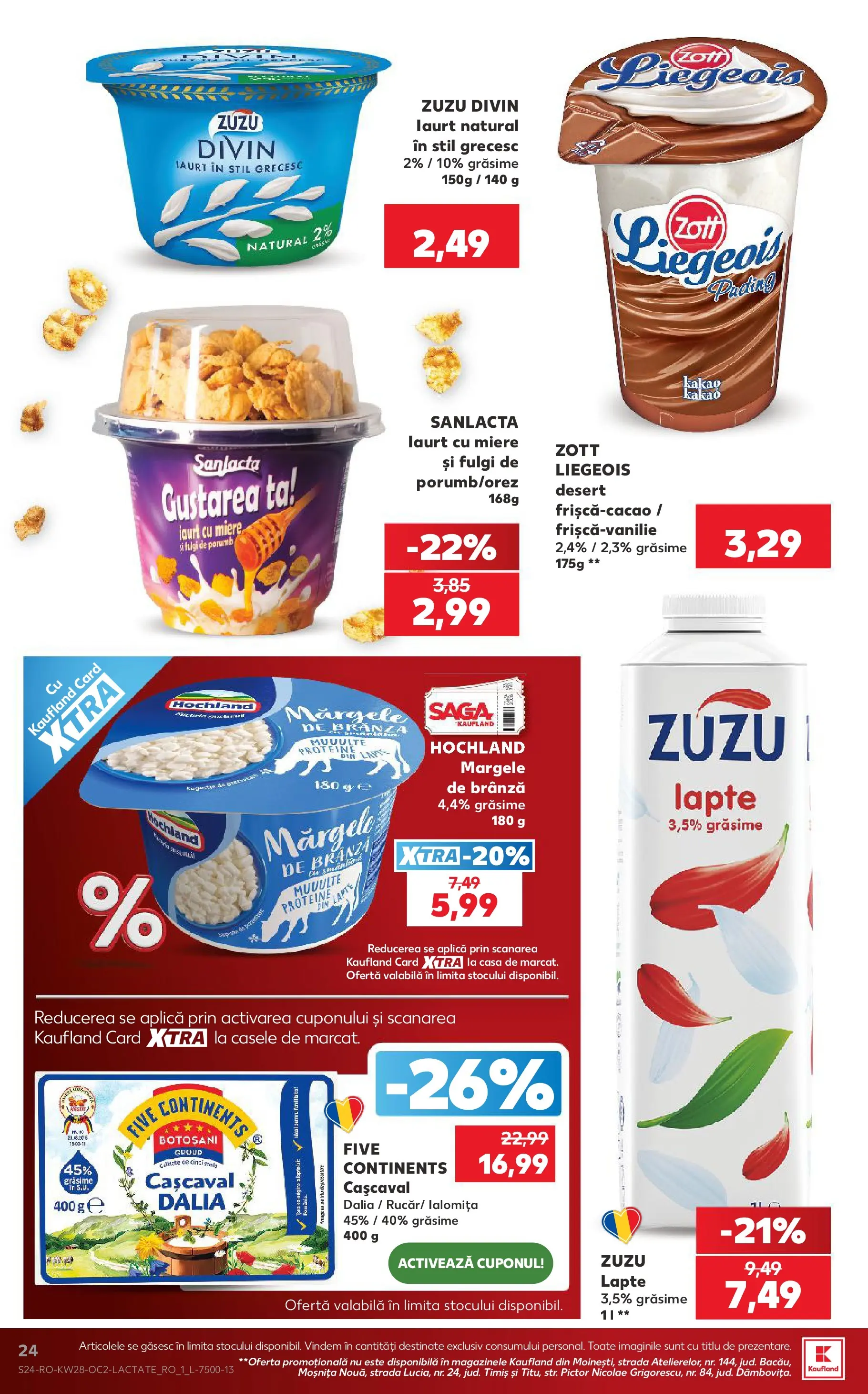 Kaufland Viseu de Sus 08.07.2026 - Revista si Oferta | Pagină: 24 | Produse: Cașcaval, Brânză, Fulgi, Porumb