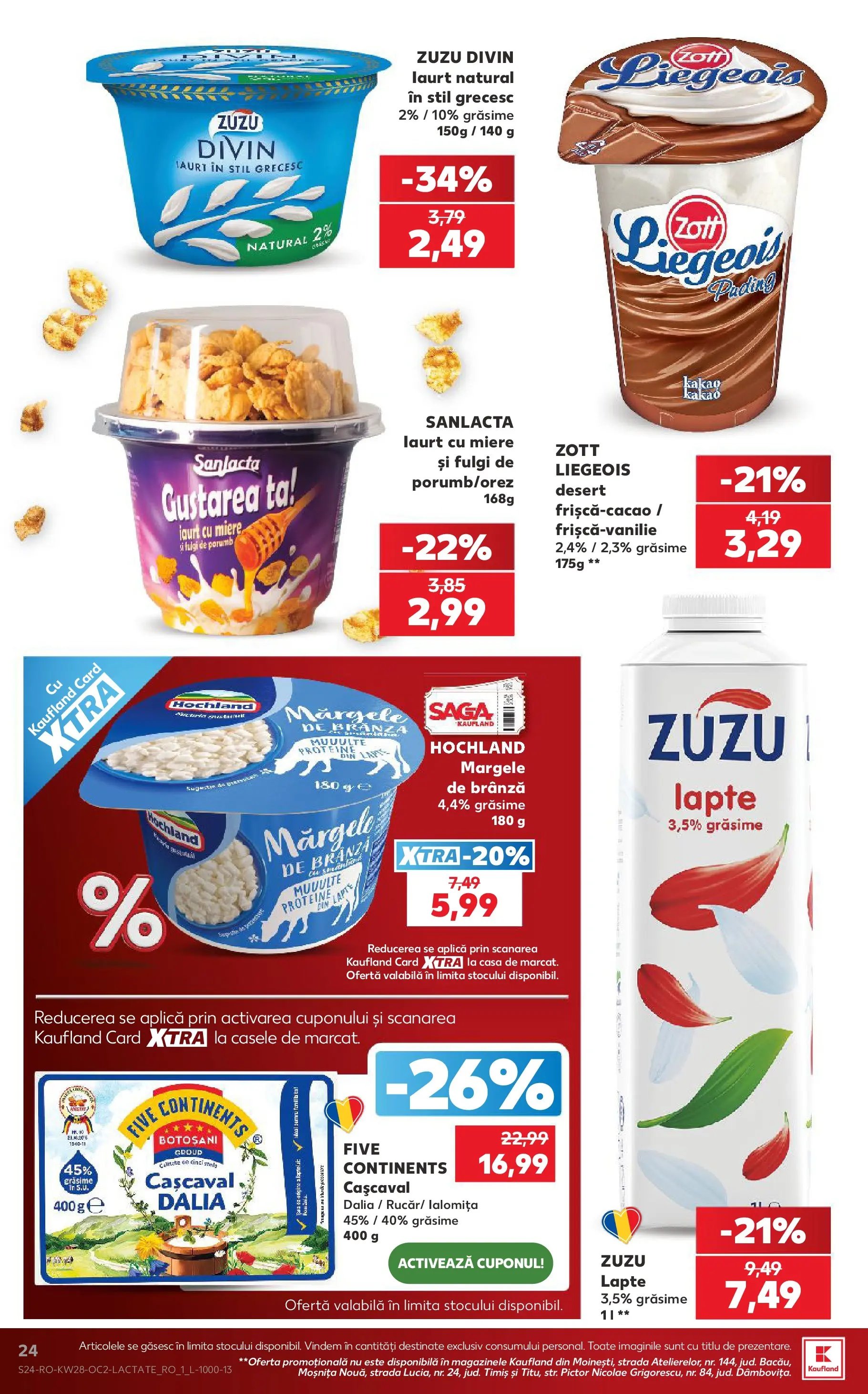 Kaufland Craiova 08.07.2026 - Revista si Oferta | Pagină: 24 | Produse: Masaüstü kılıfı, Cașcaval, Lapte, Brânză