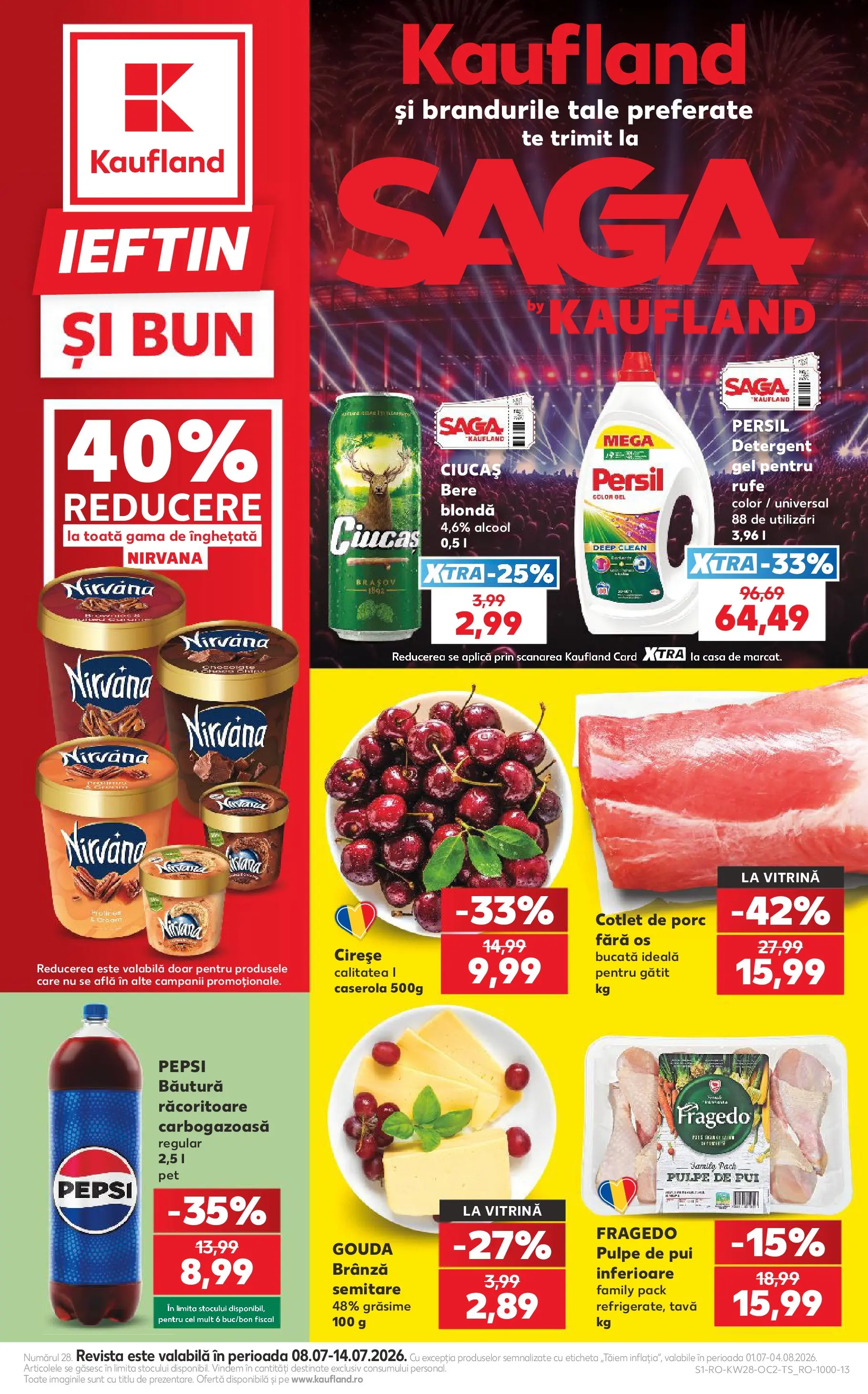 Kaufland Slatina 08.07.2026 - Revista si Oferta | Pagină: 1 | Produse: Lait de coco, Hacıyatmaz Kedi Oyuncağı, Brânză, Înghețată