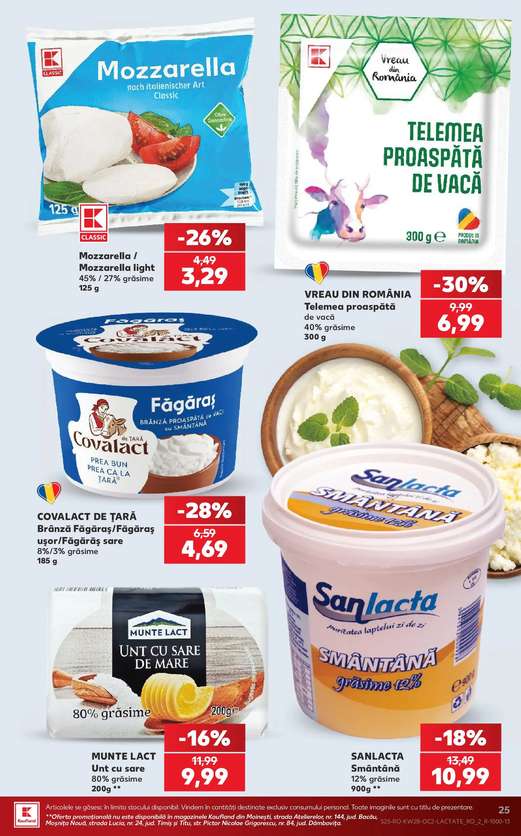 Kaufland Slatina 08.07.2026 - Revista si Oferta | Pagină: 25 | Produse: Tırnak makası, Unt, Smântână, Sare