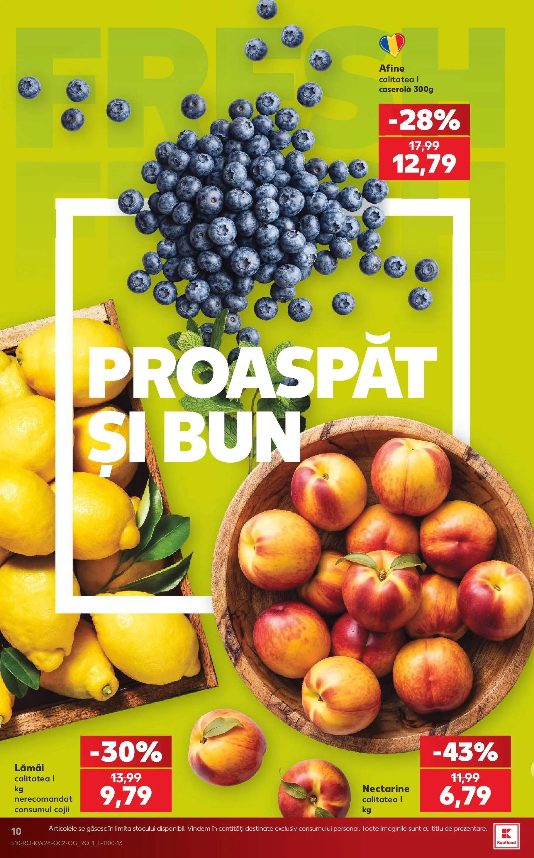 Kaufland Craiova 08.07.2026 - Revista si Oferta | Pagină: 10 | Produse: Afine, Temizlik kovası
