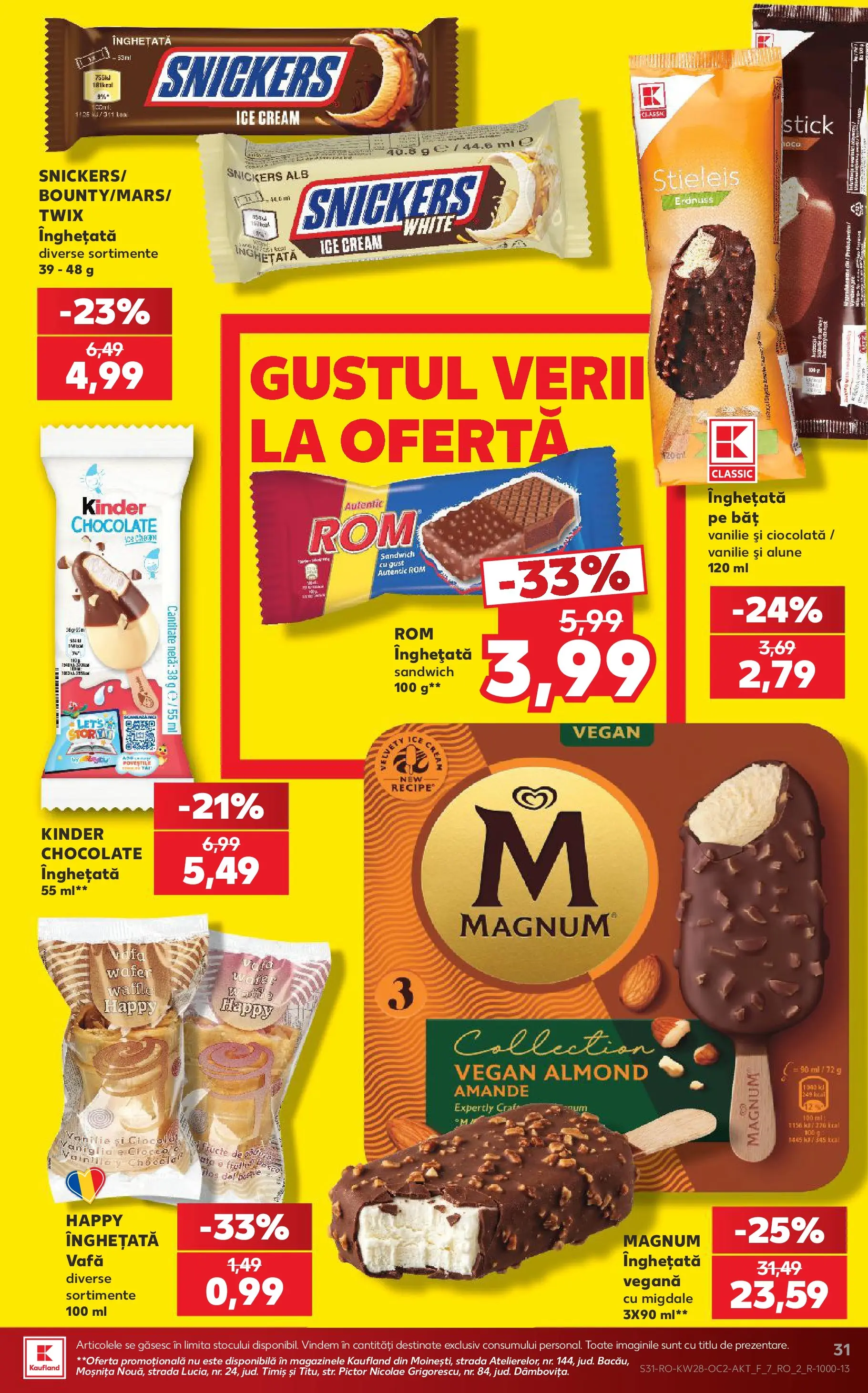 Kaufland Slatina 08.07.2026 - Revista si Oferta | Pagină: 31 | Produse: Alune, Ciocolată, Rom, Fructe