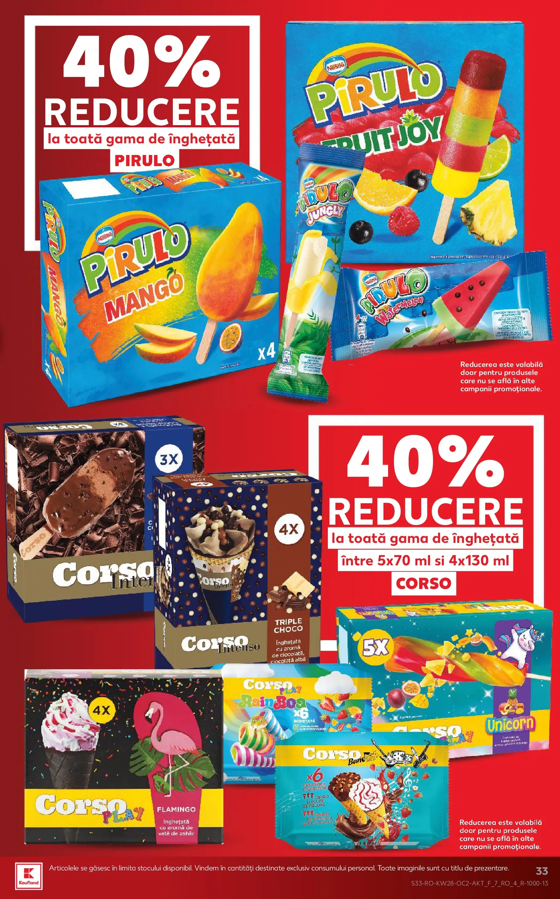 Kaufland Slatina 08.07.2026 - Revista si Oferta | Pagină: 33 | Produse: Alune, Ciocolată, Înghețată, Zahăr