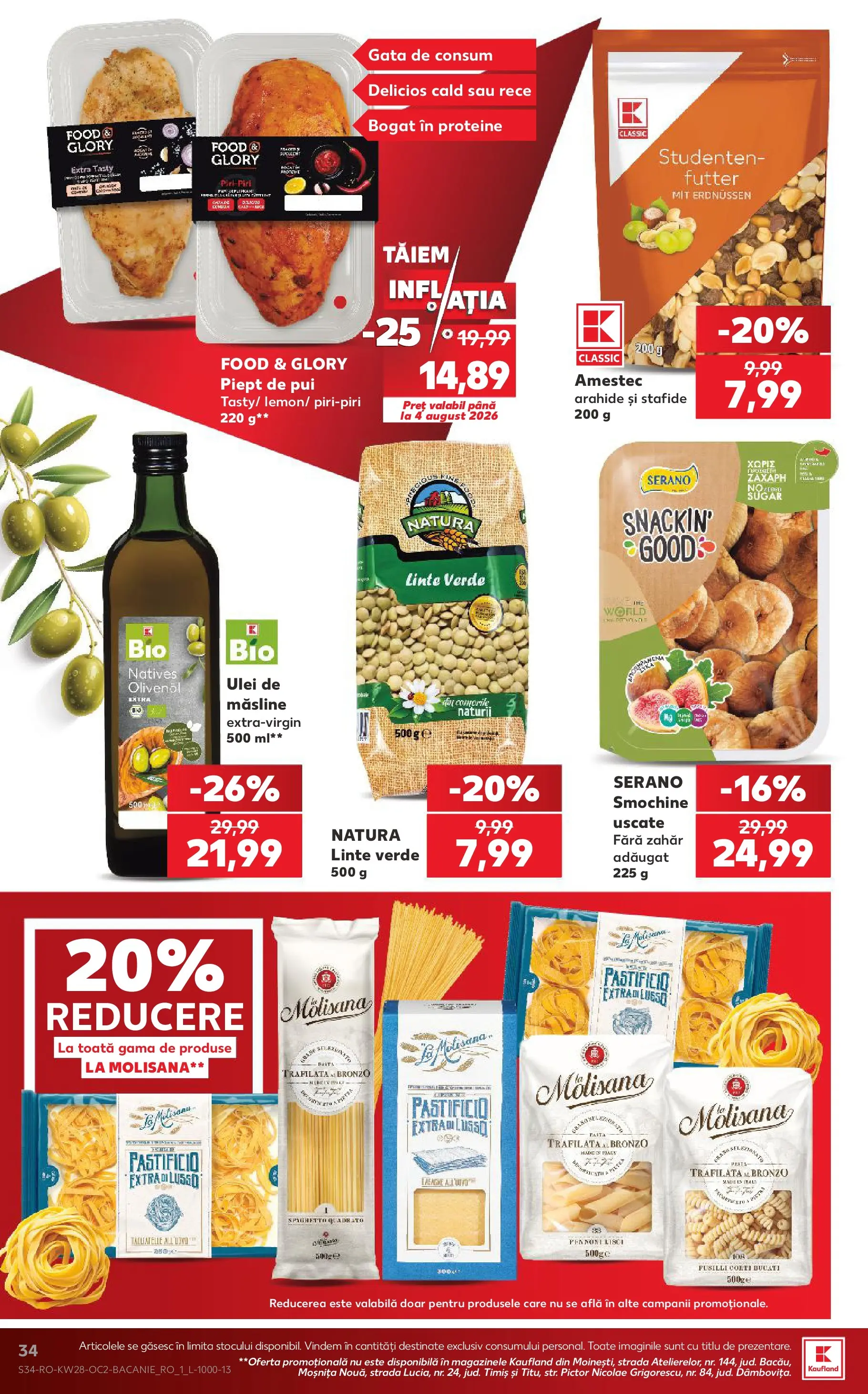 Kaufland Slatina 08.07.2026 - Revista si Oferta | Pagină: 34 | Produse: Hacıyatmaz Kedi Oyuncağı, Arahide, Stafide, Zahăr