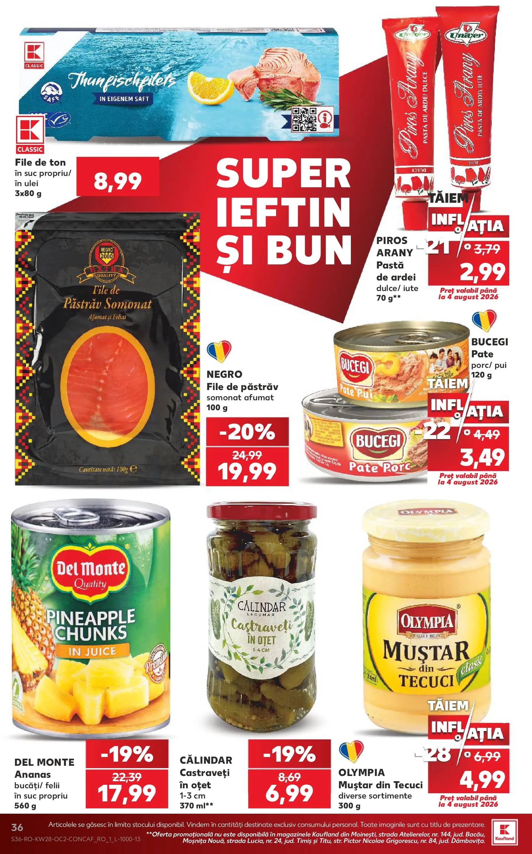 Kaufland Slatina 08.07.2026 - Revista si Oferta | Pagină: 36 | Produse: Hacıyatmaz Kedi Oyuncağı, Suc, Muștar, Castraveți