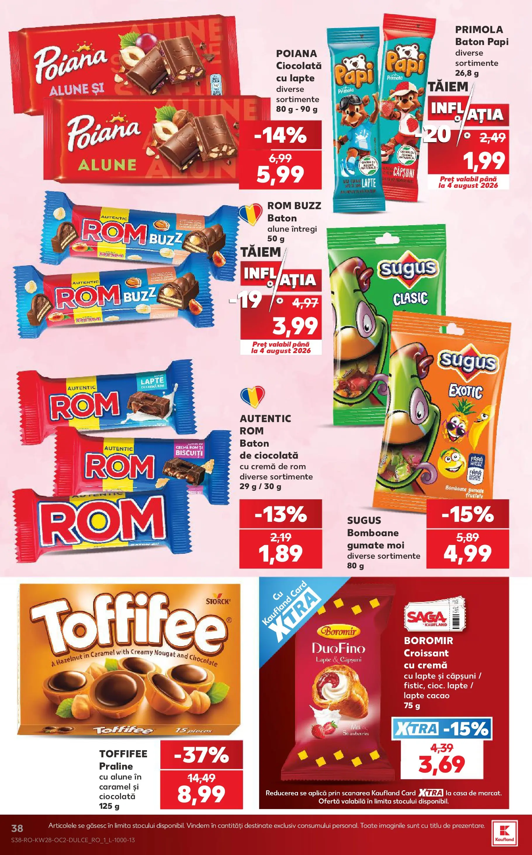 Kaufland Slatina 08.07.2026 - Revista si Oferta | Pagină: 38 | Produse: Alune, Lapte, Cremă, Căpșuni