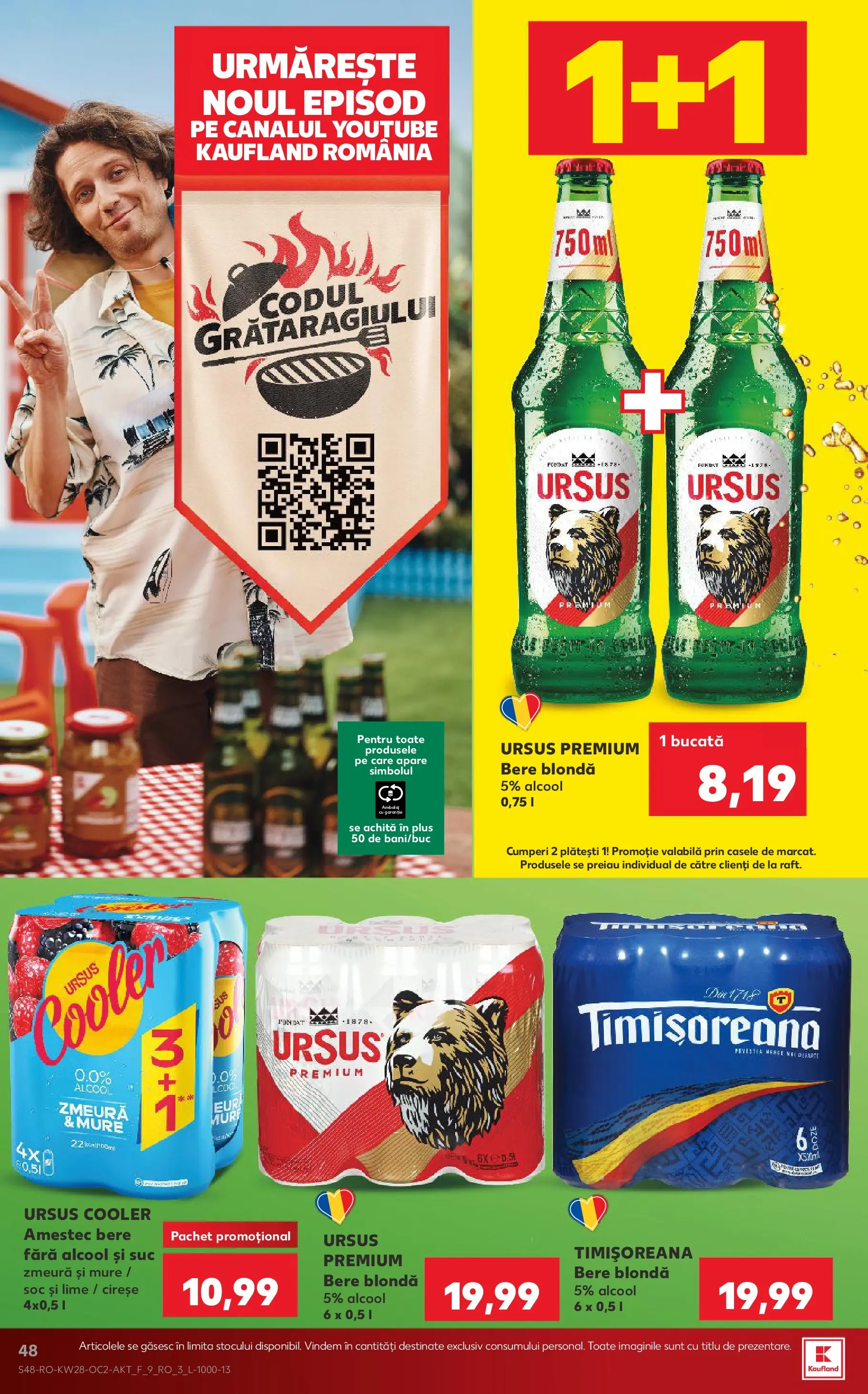 Kaufland Slatina 08.07.2026 - Revista si Oferta | Pagină: 48 | Produse: Zmeură, Suc, Bere, Cireșe