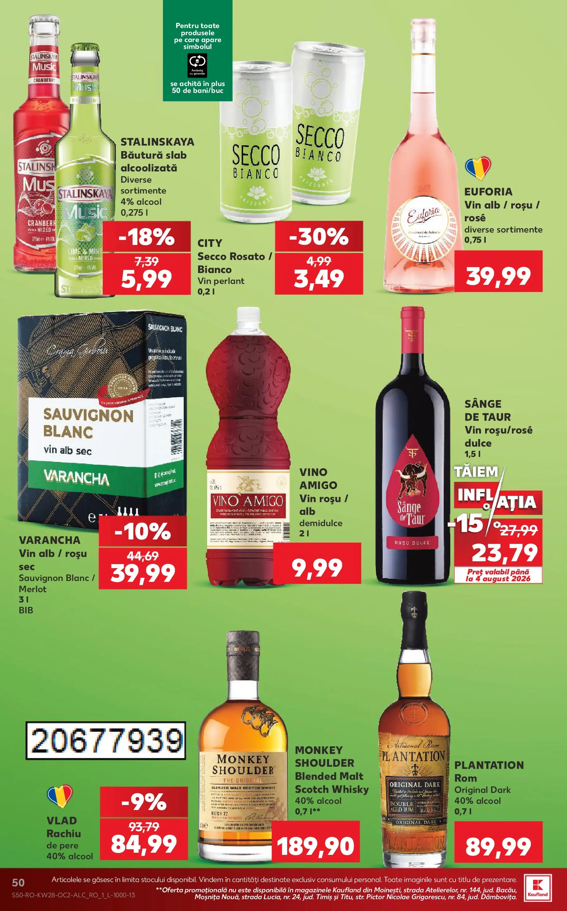 Kaufland Craiova 08.07.2026 - Revista si Oferta | Pagină: 50 | Produse: Lime, Vin