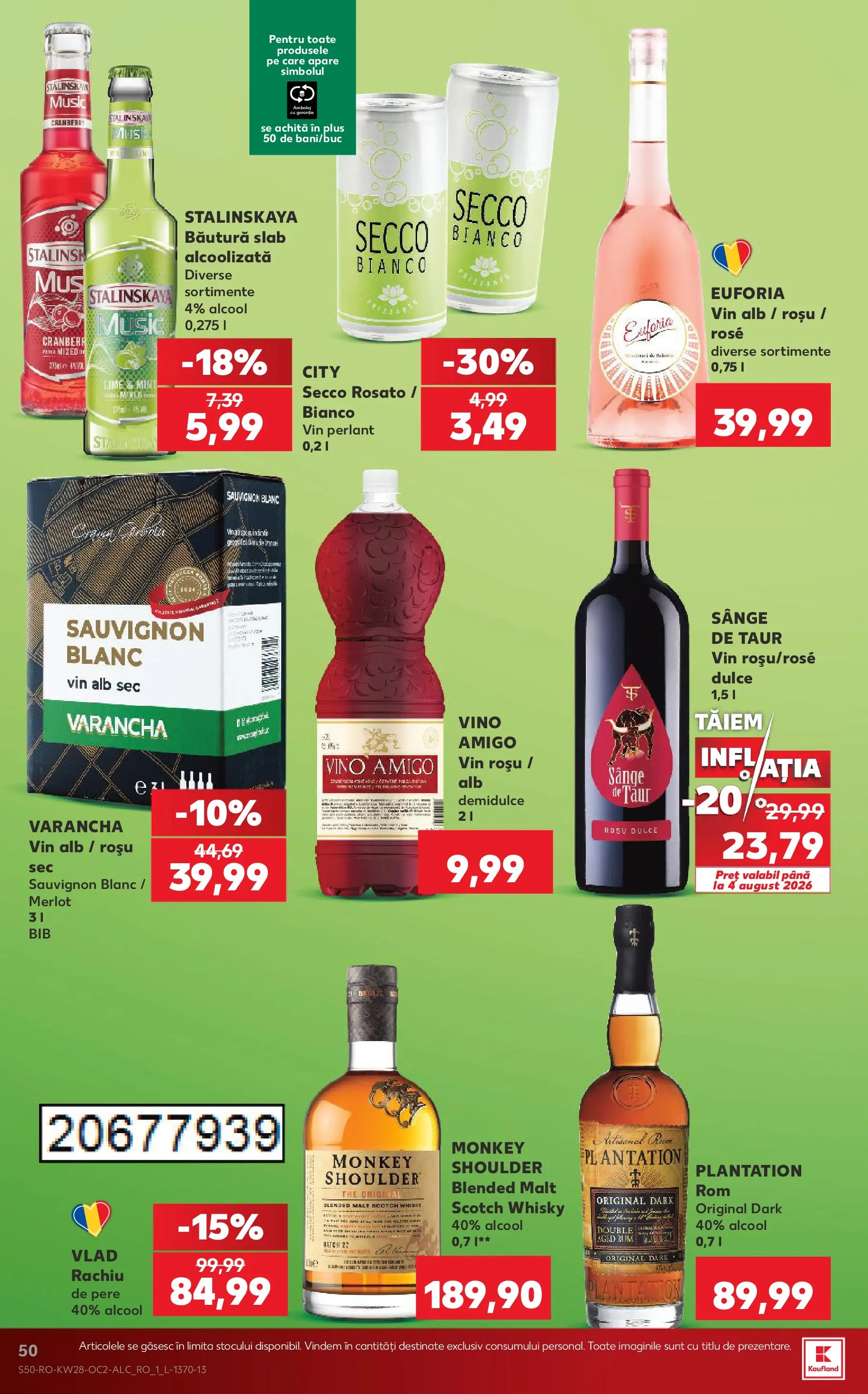Kaufland Slatina 08.07.2026 - Revista si Oferta | Pagină: 50 | Produse: Lime, Vin