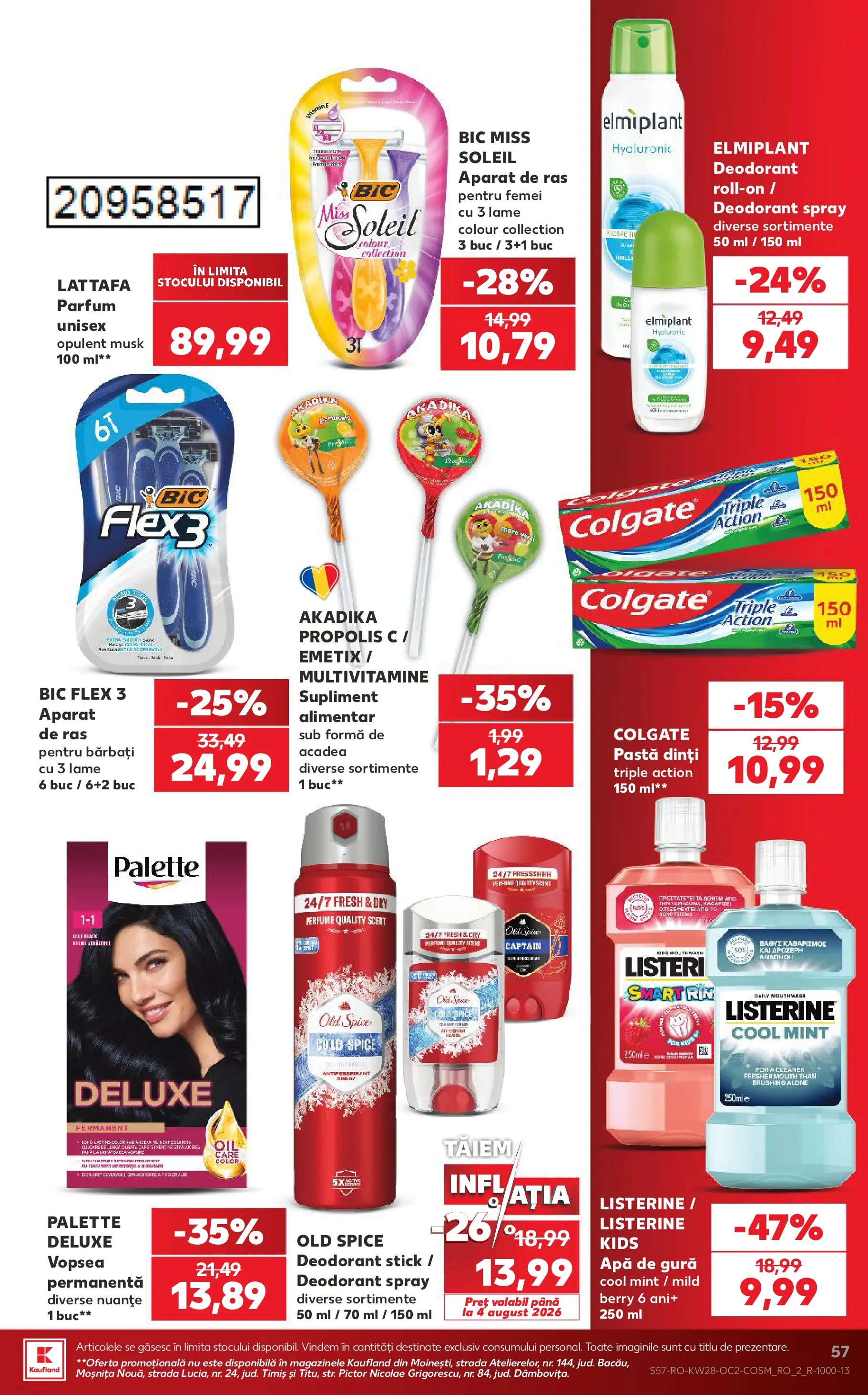Kaufland Slatina 08.07.2026 - Revista si Oferta | Pagină: 57 | Produse: Kısırlaştırılmış Kedi Maması, Apă de parfum, Parfum, Apă de gură