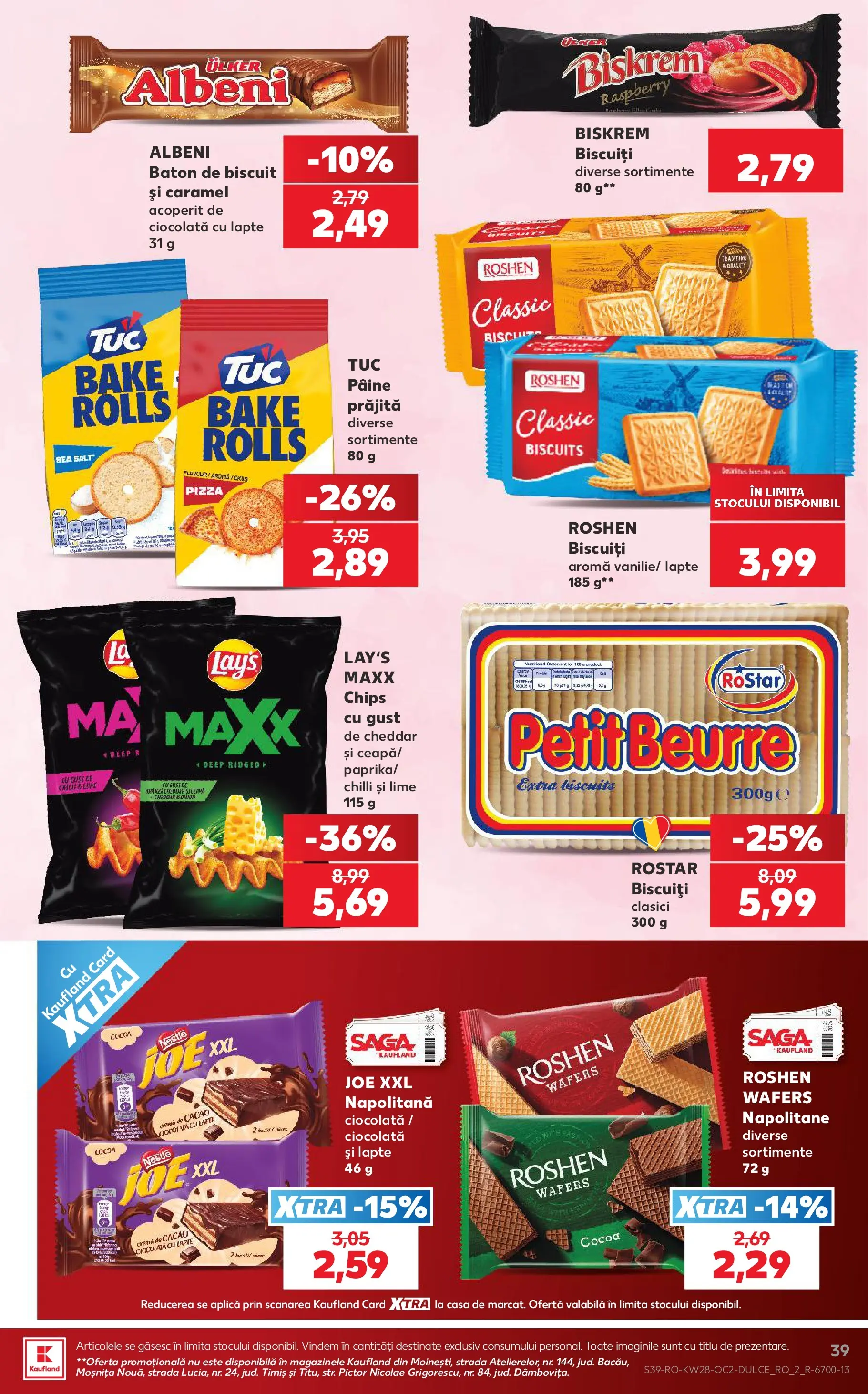 Kaufland Slatina 08.07.2026 - Revista si Oferta | Pagină: 39 | Produse: Lime, Napolitane, Lapte, Biscuiți