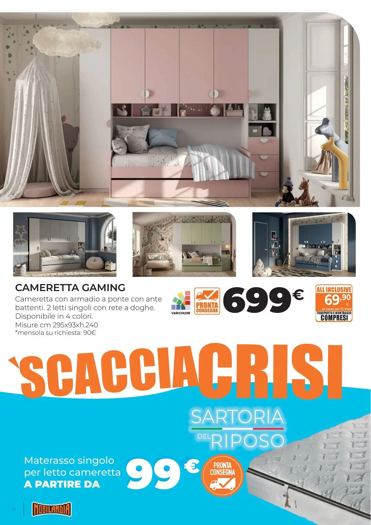 Nuovo Offerte volantino Mobilandia dal 03/07/2026 > offerte anteprima 🛍️ | Pagina: 16 | Prodotti: Letto, Materasso, Armadio